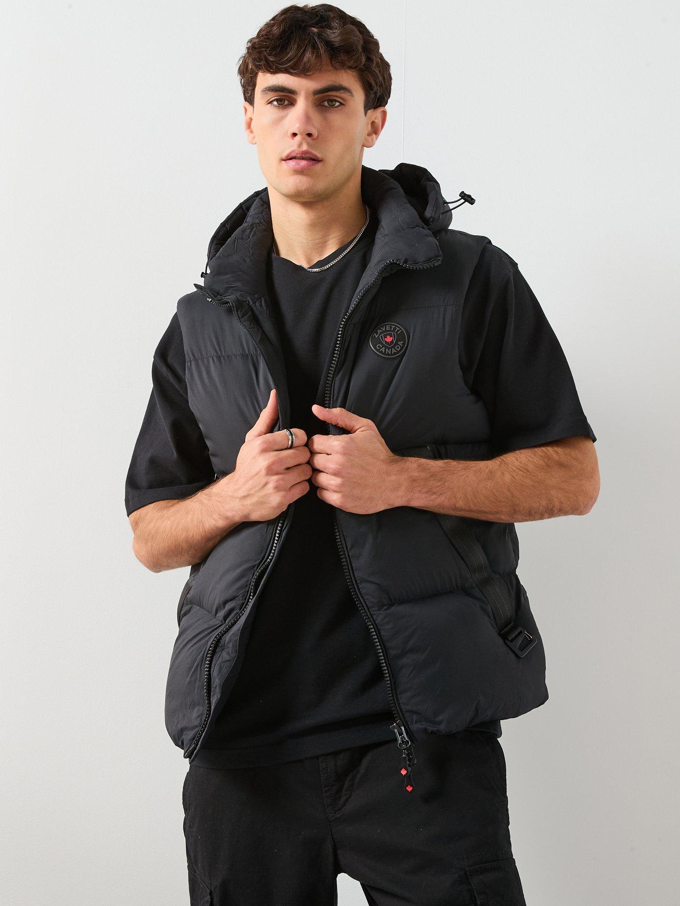 Zavetti Canada Rovino Hooded Padded Gilet Black Very