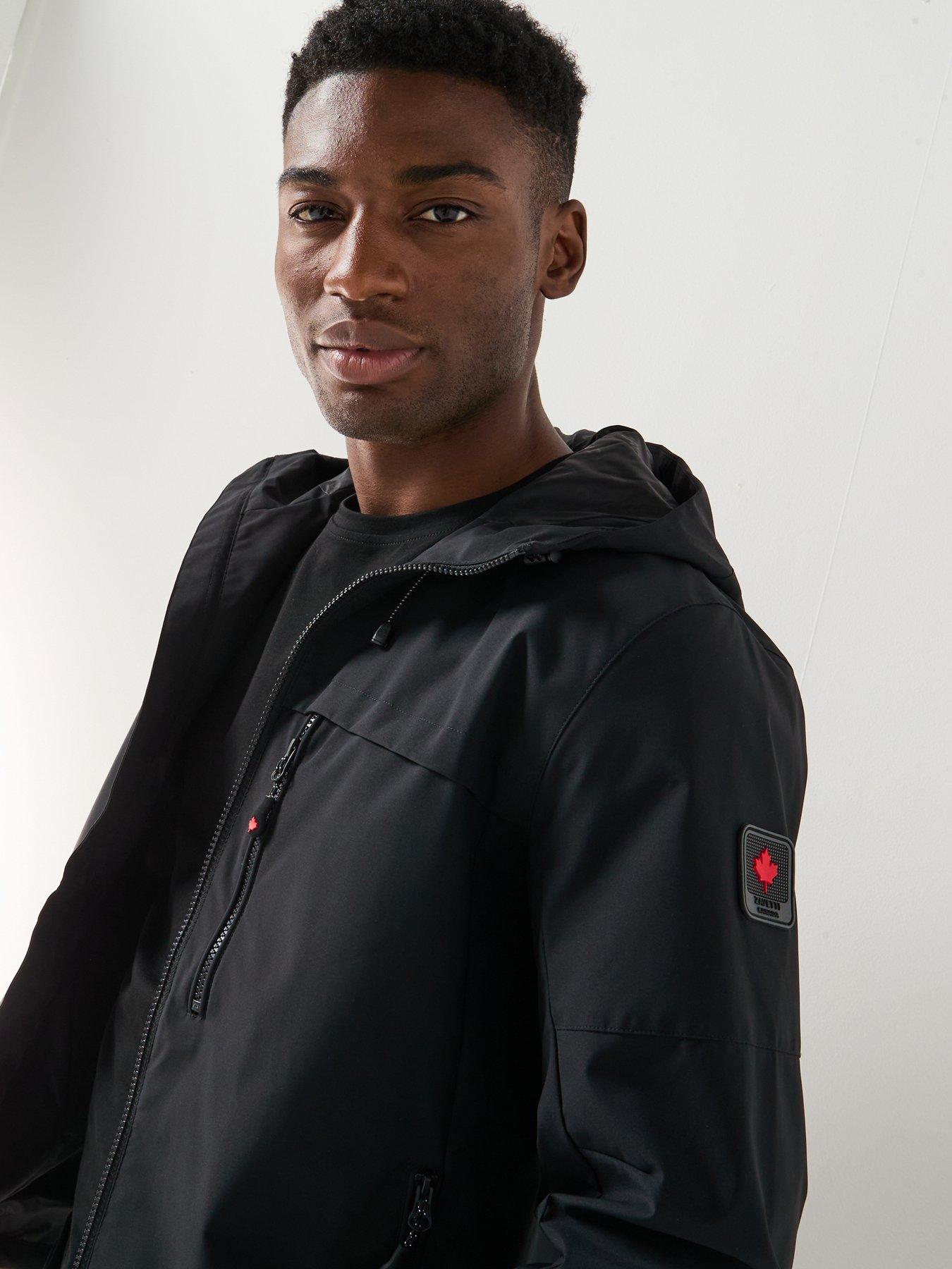 Zavetti Canada Sevillio Hooded Windbreaker Jacket - Black | Very