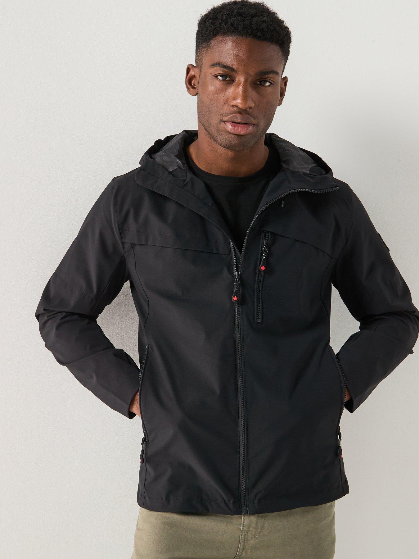 Zavetti Canada Sevillio Hooded Windbreaker Jacket - Black | Very