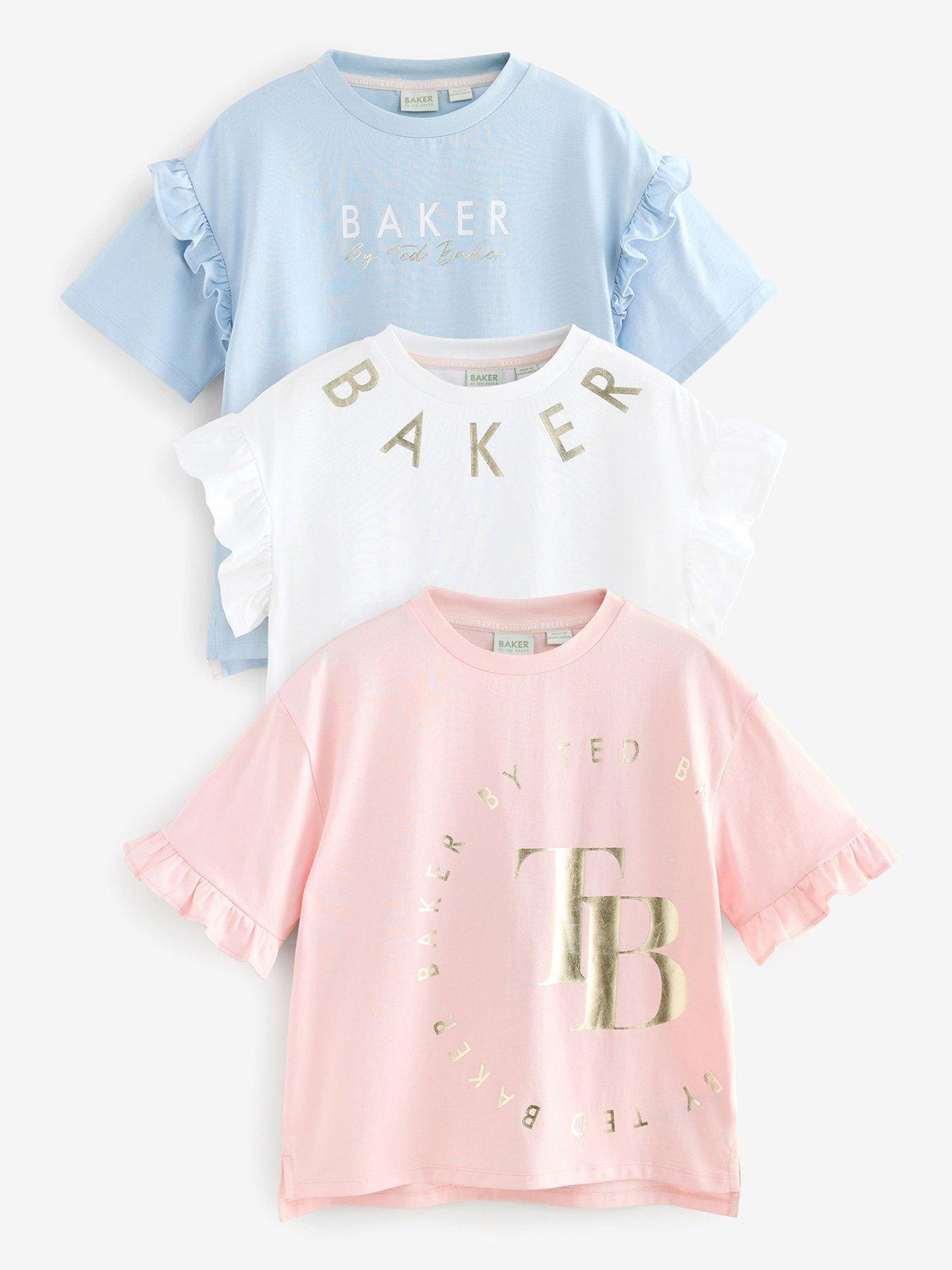 undefined Girls 3 Pack Logo T-Shirts - Blue