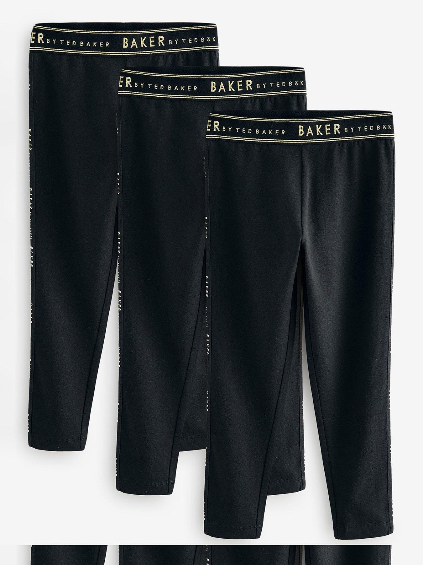 Image 1 of 6 of Ted Baker Older Girls 3 Pack Leggings - Black