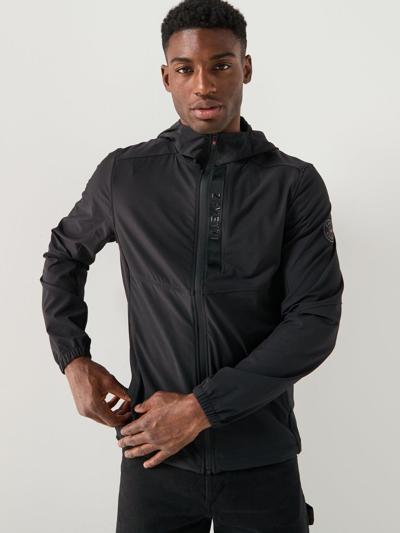 Zavetti Canada Verozo Reflective Zip Through Woven Hoodie - Black
