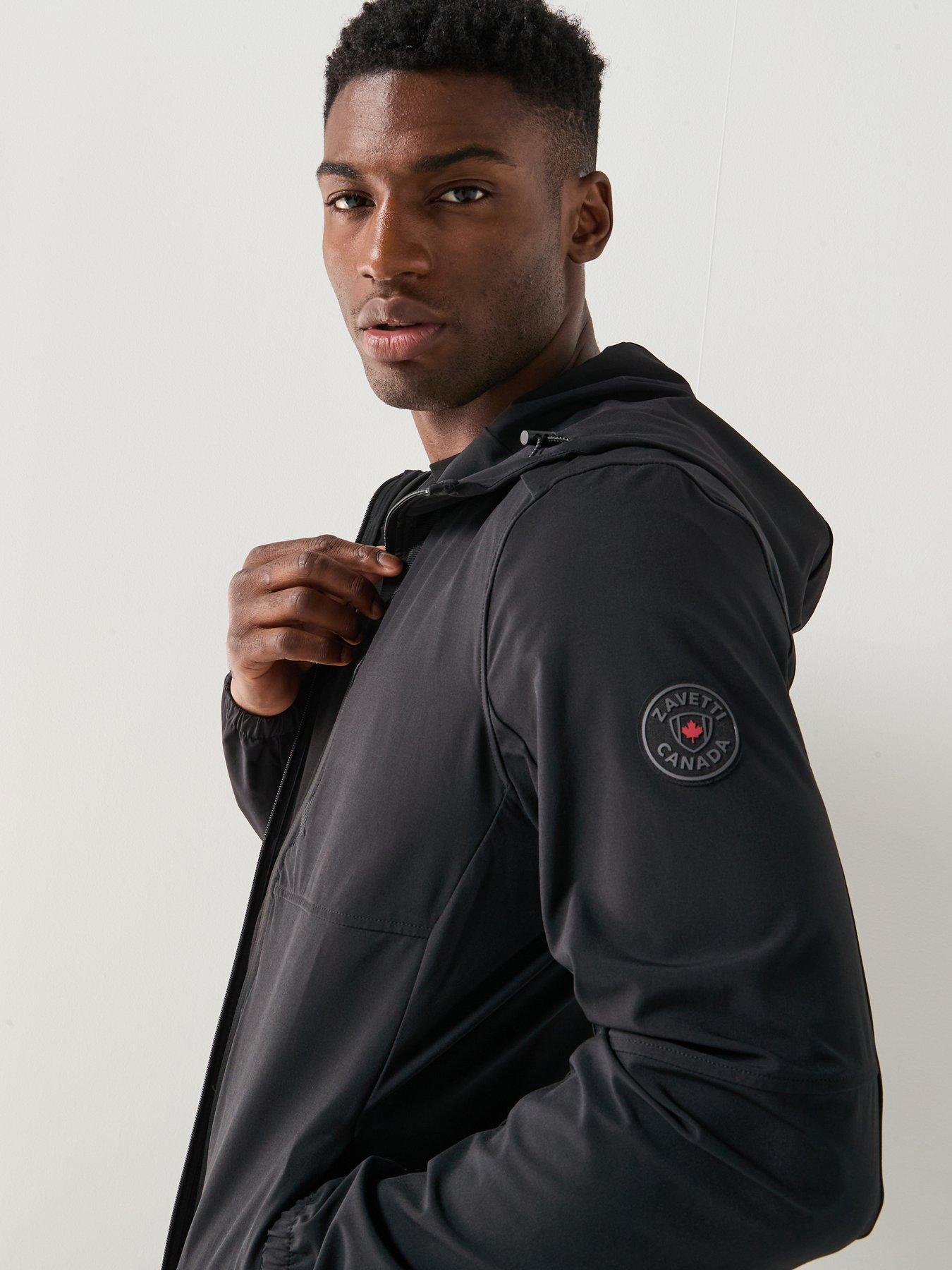 Zavetti Canada Verozo Reflective Zip Through Woven Hoodie - Black