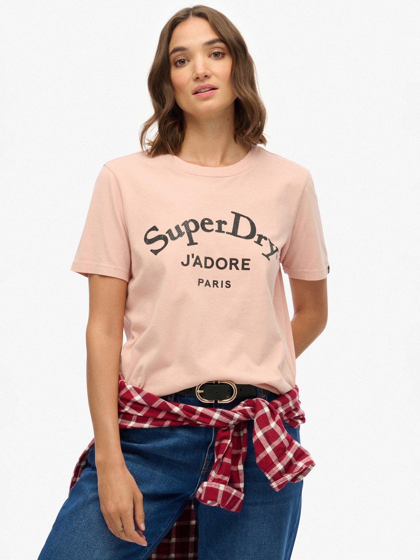 Superdry Brand Mark Relaxed T-Shirt - Pink