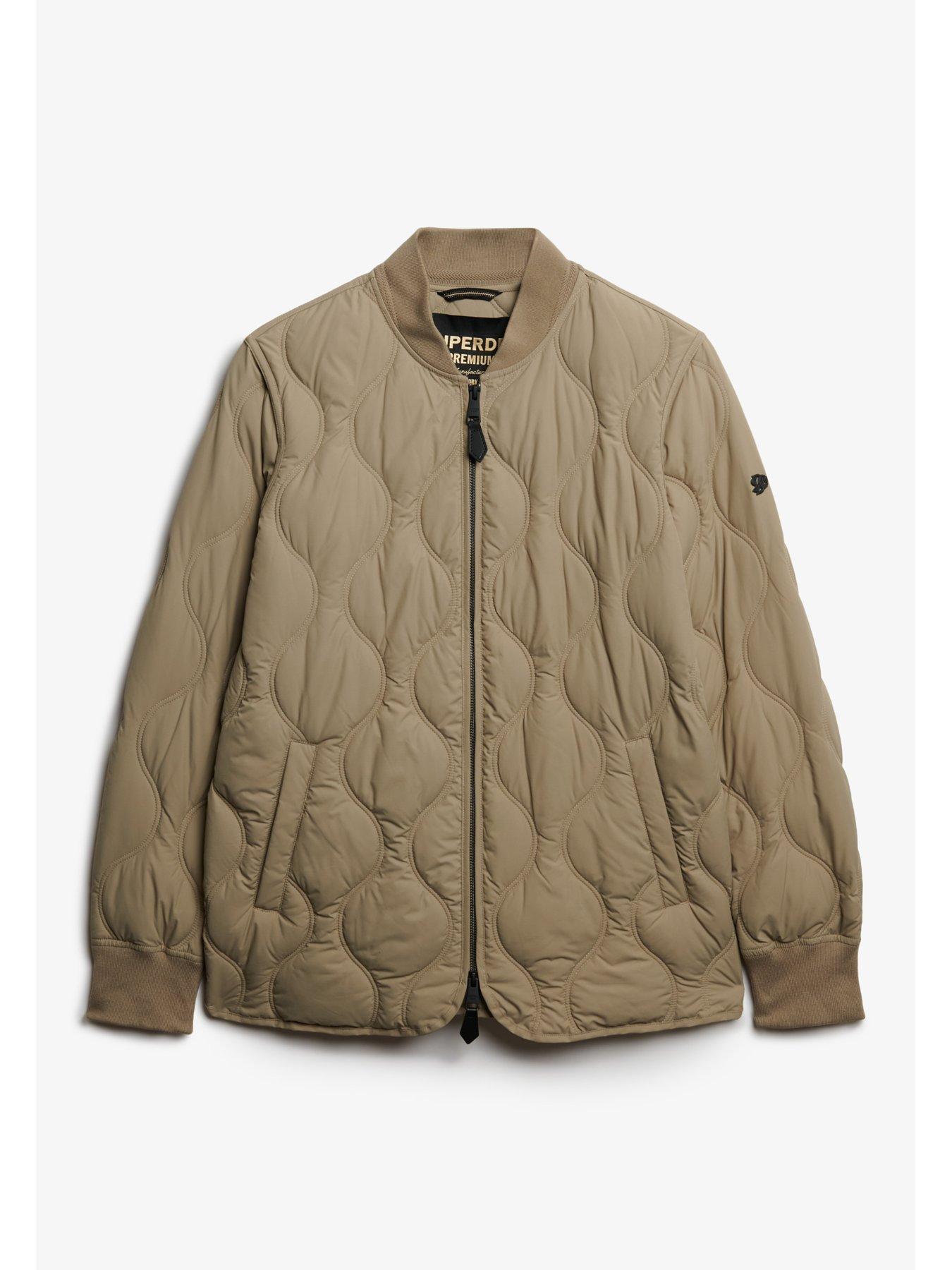 undefined Short Quilted Liner Jacket - Beige