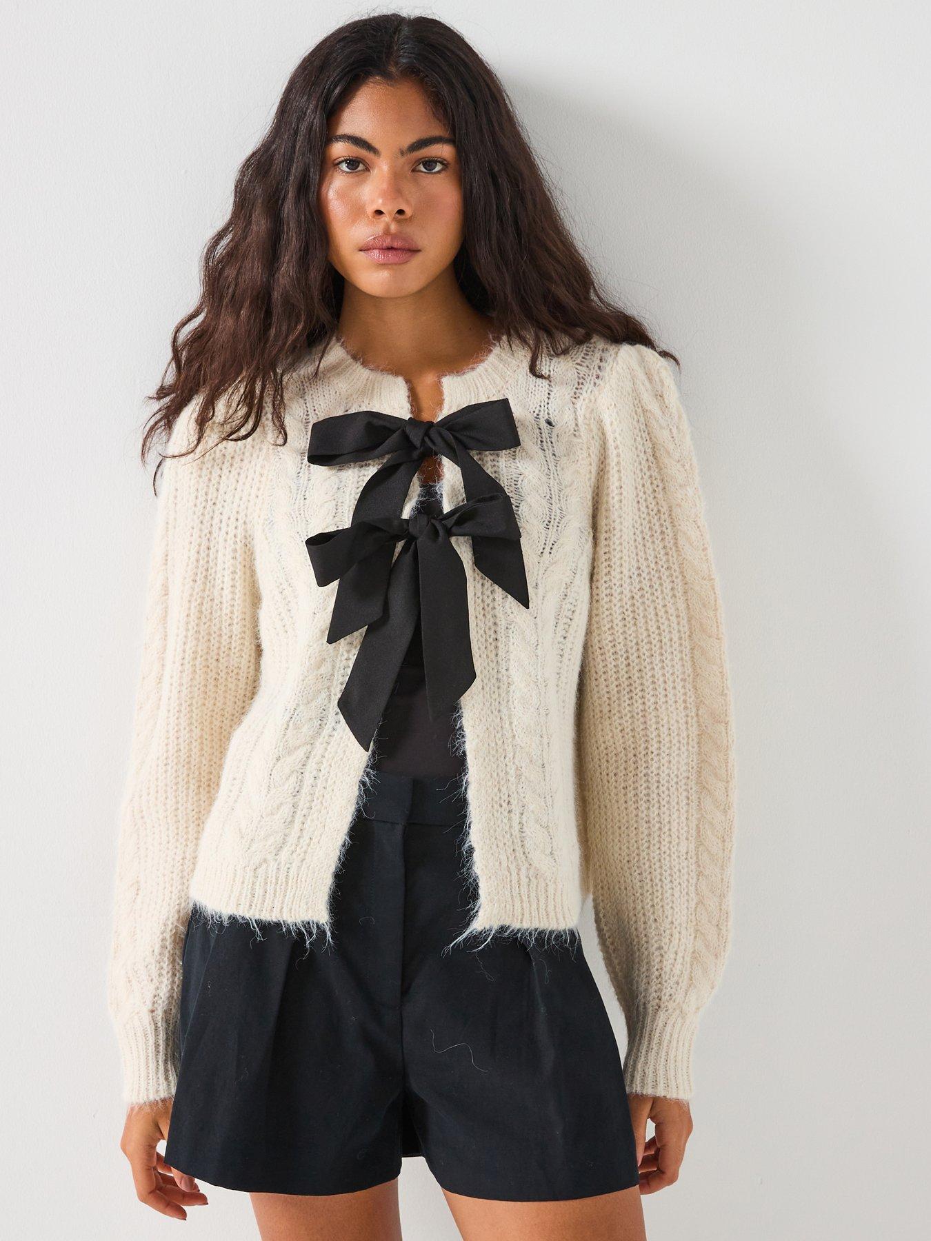 PIECES Pcrow Ls O-neck Bow Knit Bc