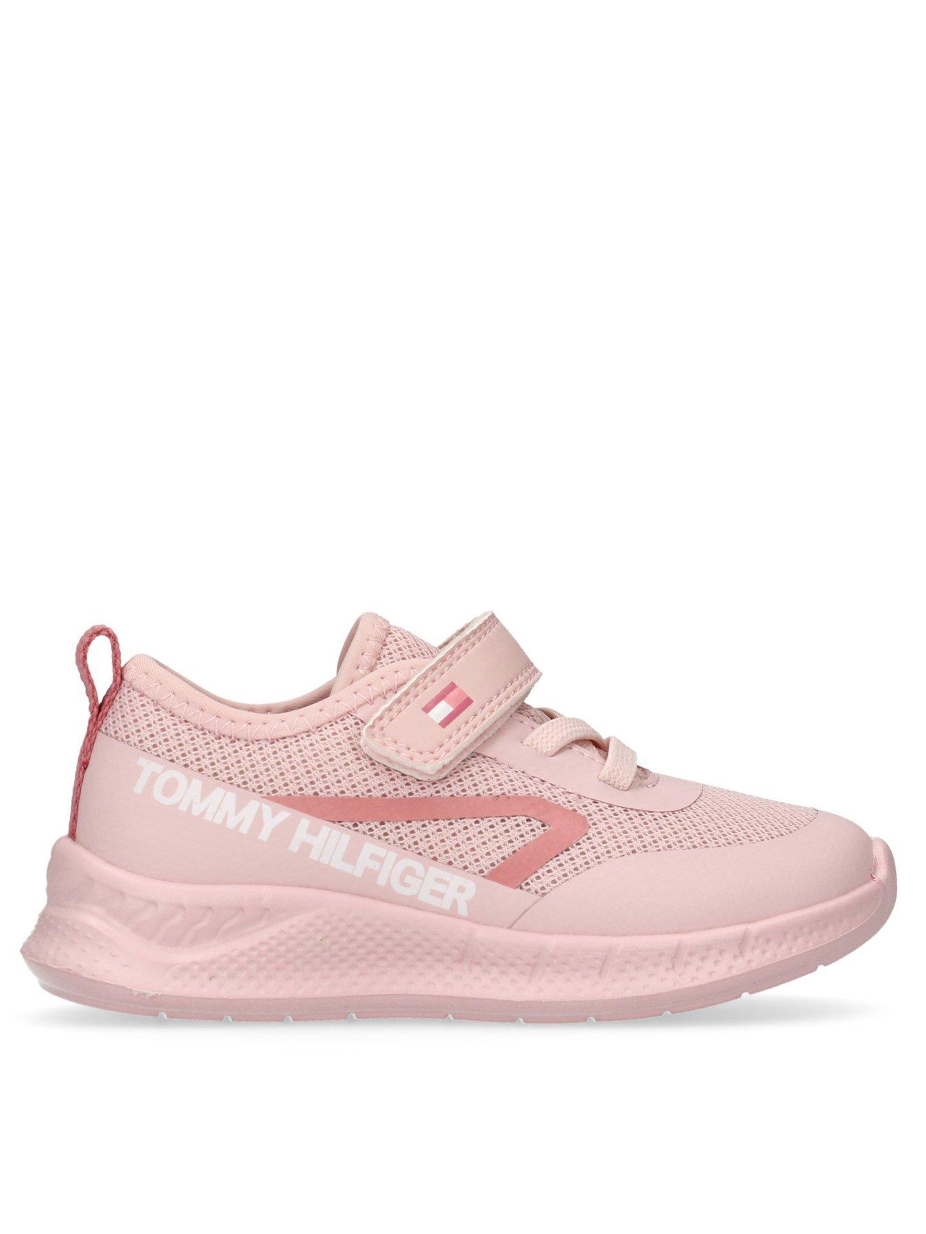 undefined Girls Low Cut Lace-Up/Velcro Sneaker - Pink