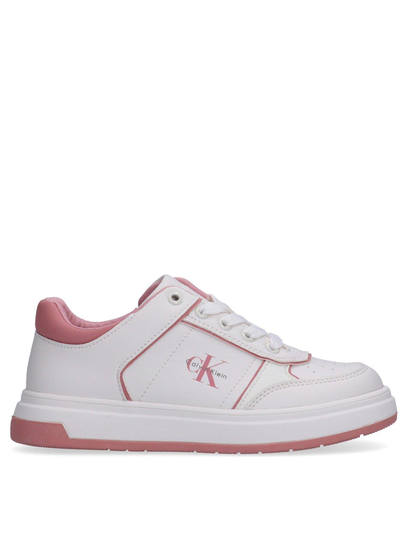 Calvin Klein Jeans Girls Low Cut Lace-Up Trainers - White