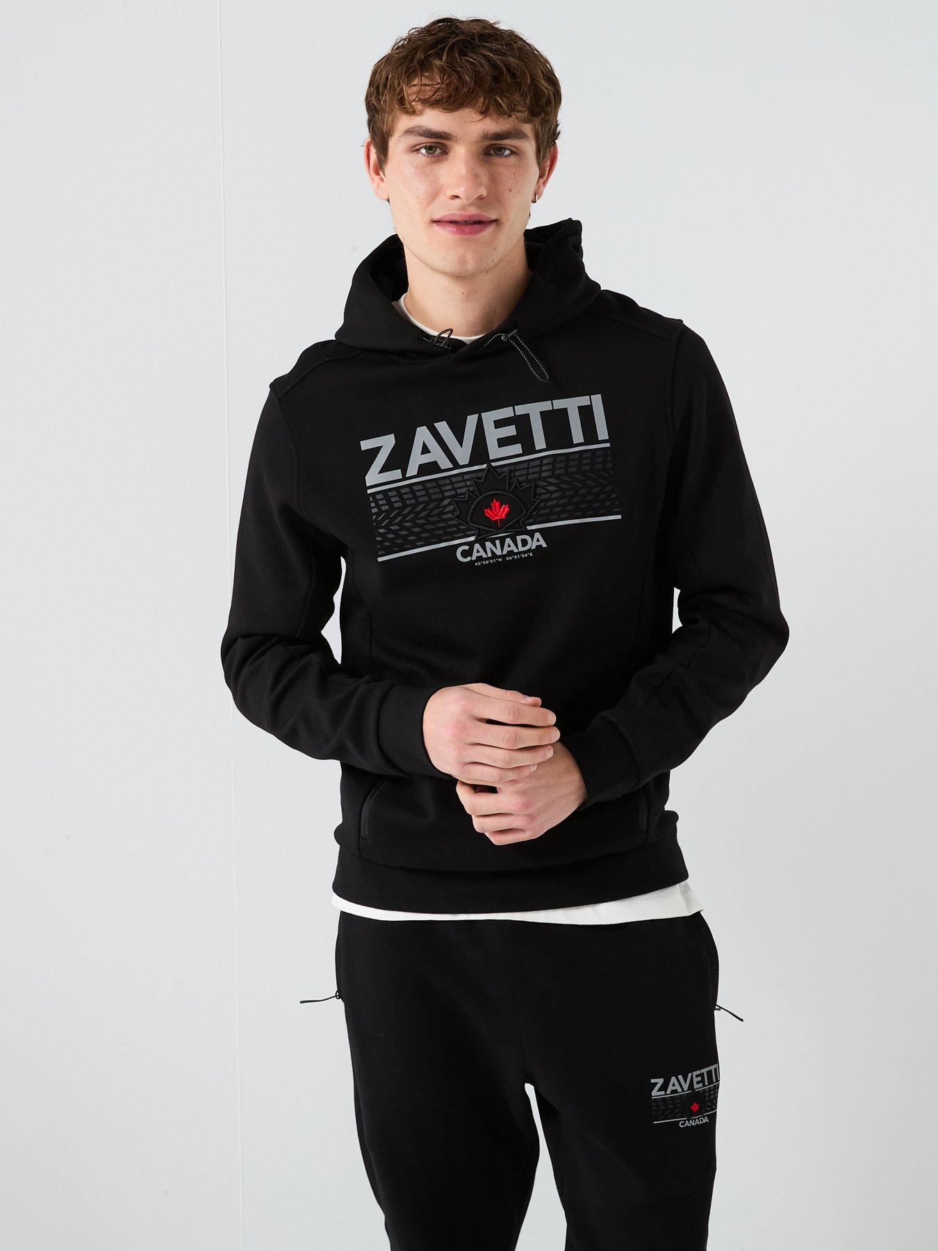 zavetti-canada-dimola-panelled-pullover-hoody-and-cargo-tracksuit-black