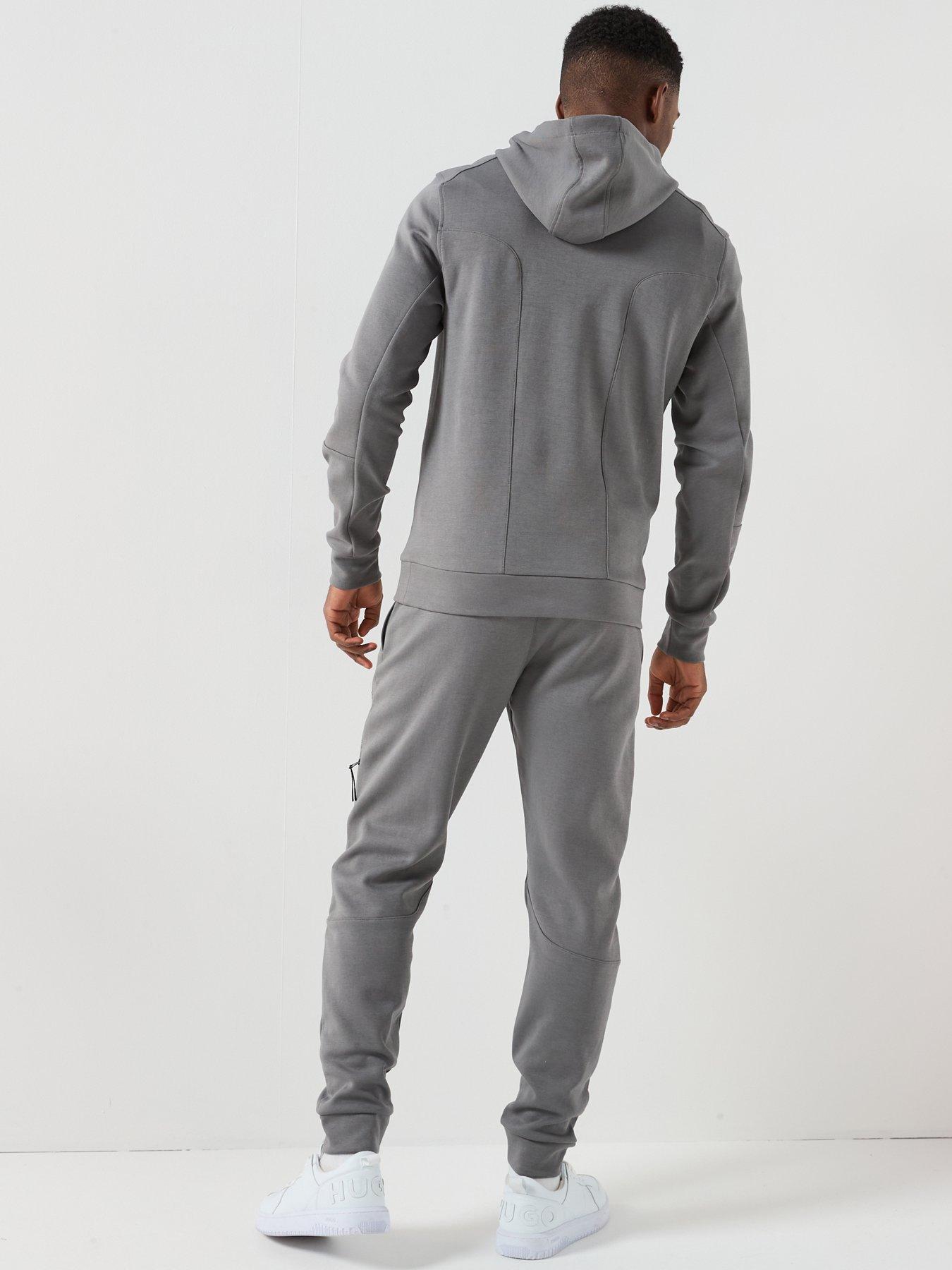 Image 2 of 6 of Zavetti Canada Dimola Panelled Pullover Hoody And Cargo Tracksuit - Dark Grey