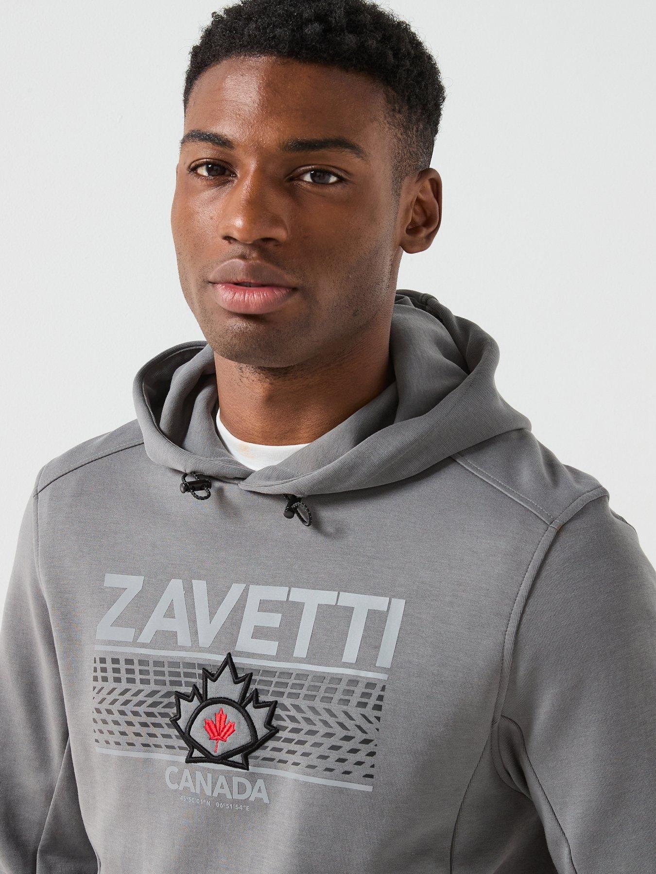 Image 4 of 6 of Zavetti Canada Dimola Panelled Pullover Hoody And Cargo Tracksuit - Dark Grey