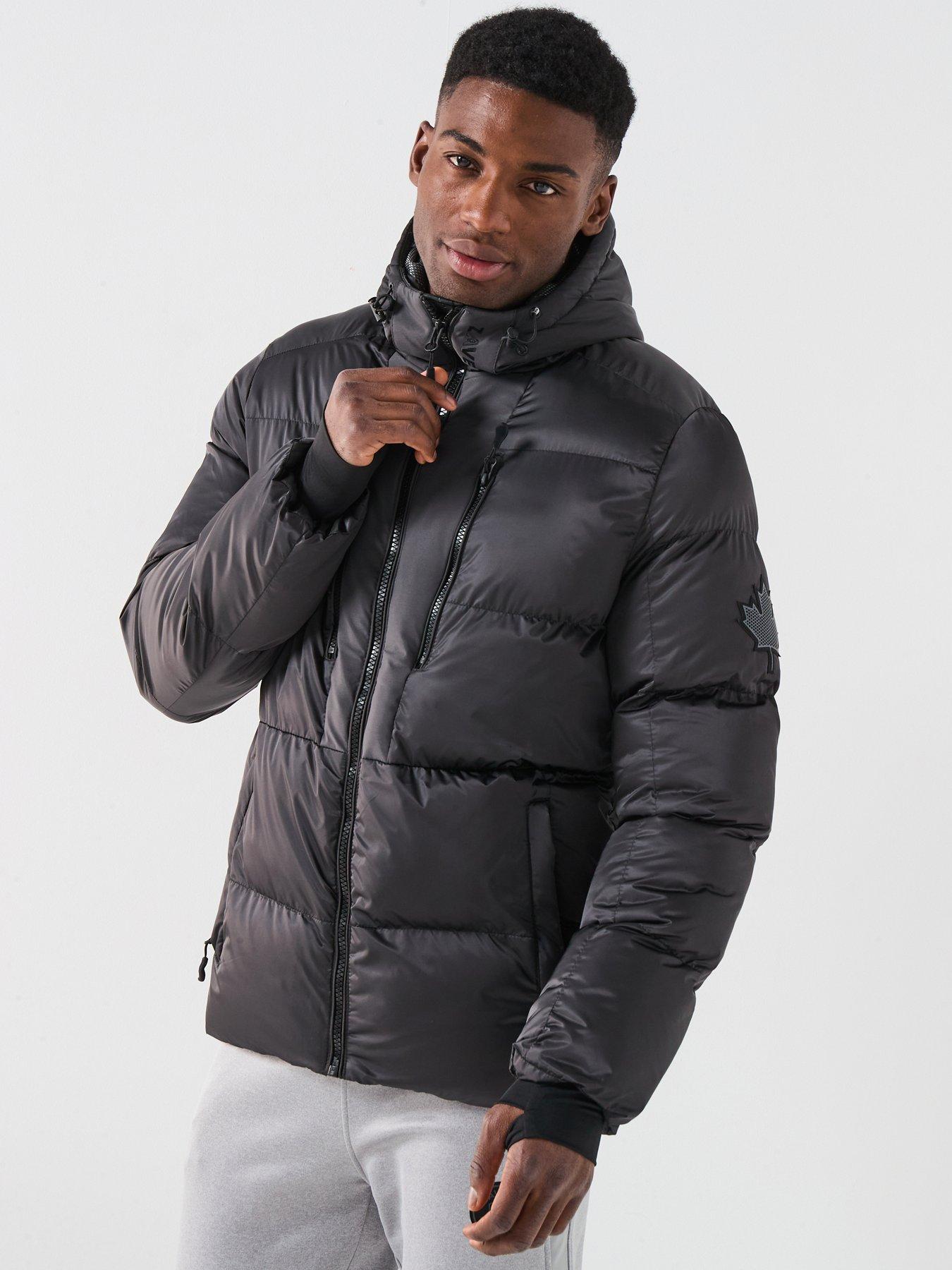 Zavetti Canada Novallini Technical Zip Padded Coat - Dark Grey