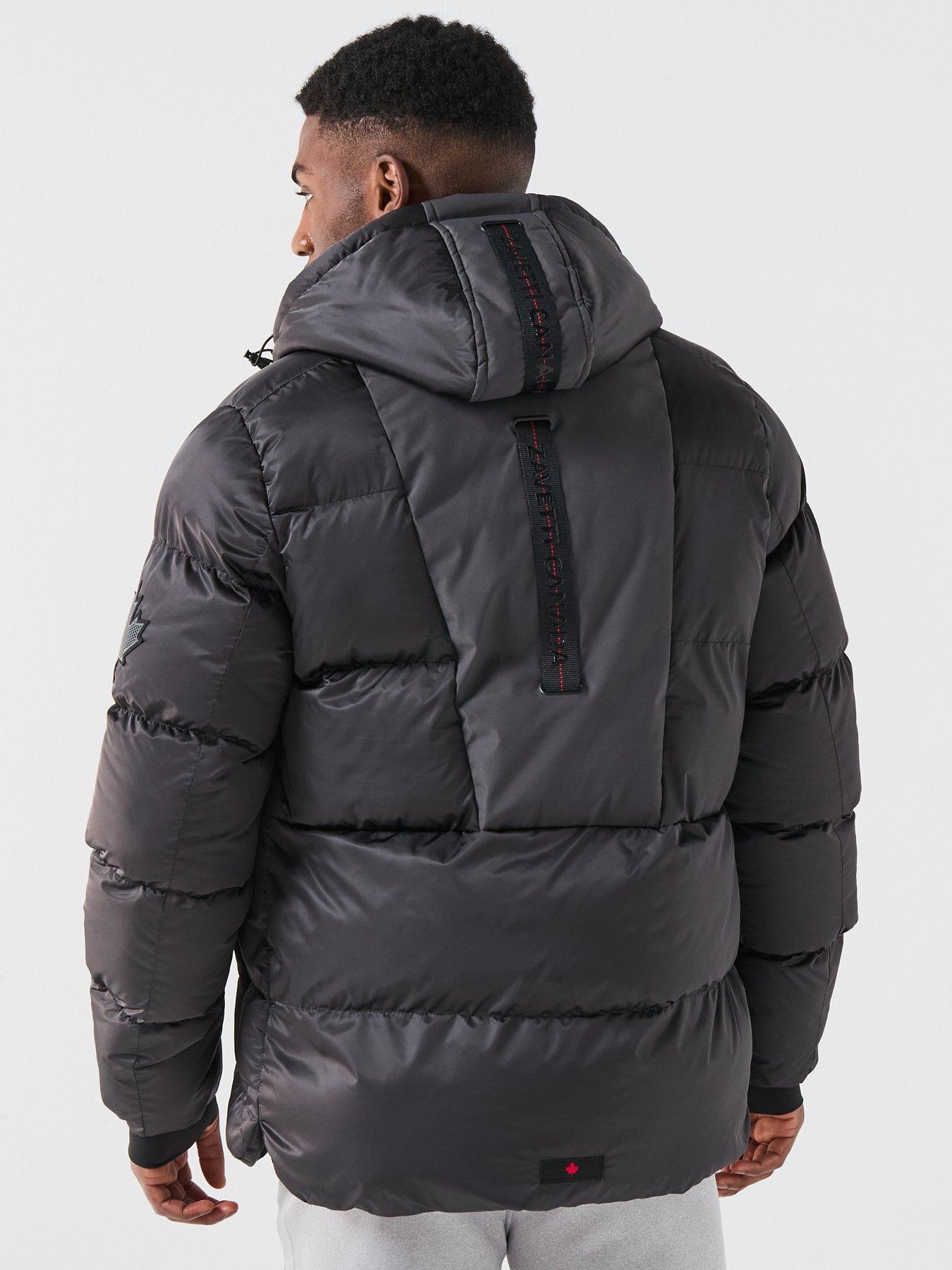 Zavetti Canada Novallini Technical Zip Padded Coat - Dark Grey | Very