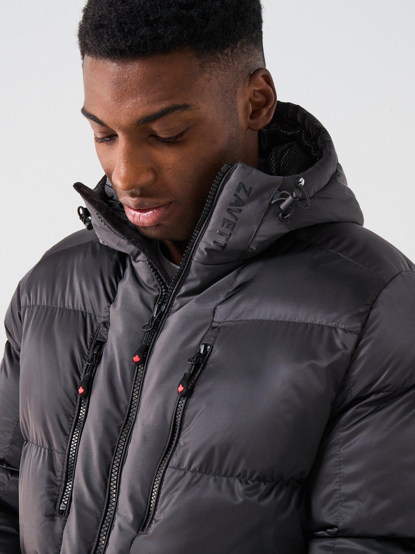 Zavetti Canada Novallini Technical Zip Padded Coat - Dark Grey | Very