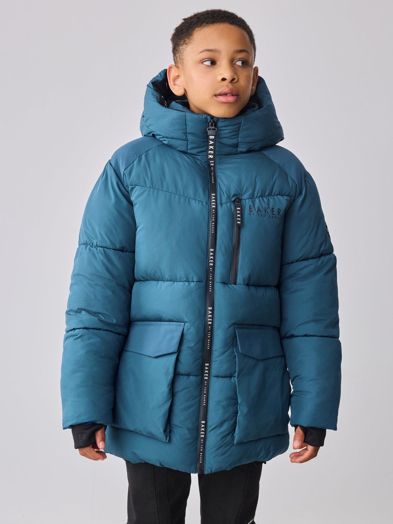 Ted Baker Boys Midlength Coat Blue Very