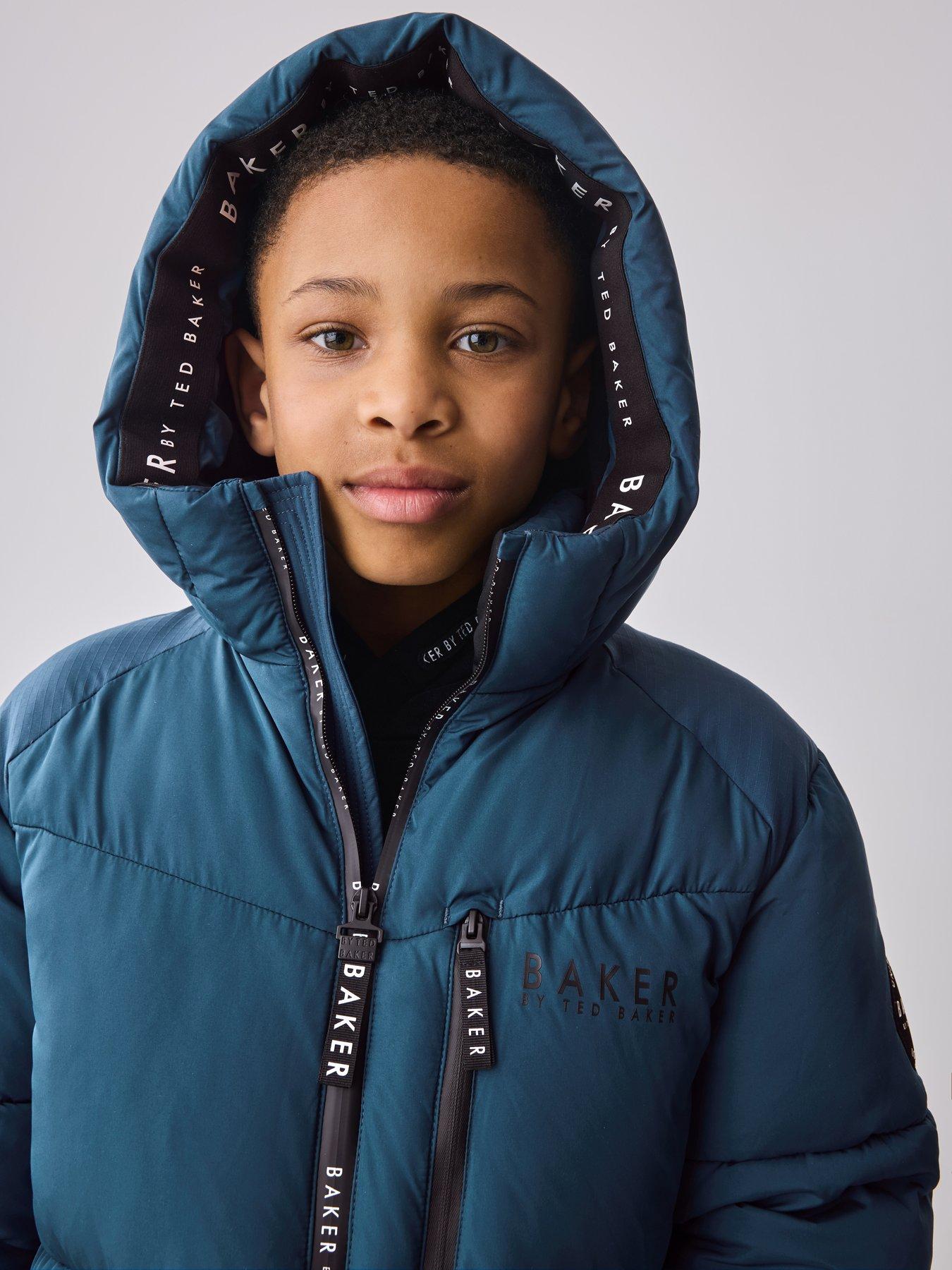 Image 5 of 7 of Ted Baker Boys Midlength Coat - Blue