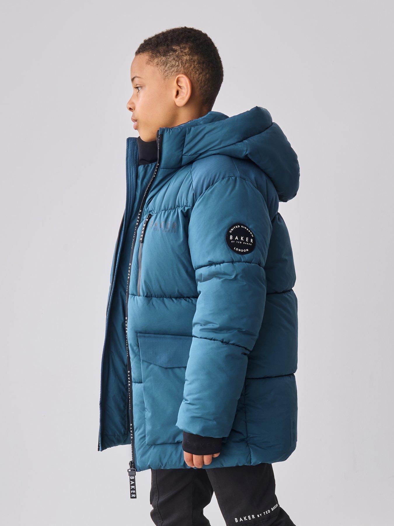 Image 7 of 7 of Ted Baker Boys Midlength Coat - Blue