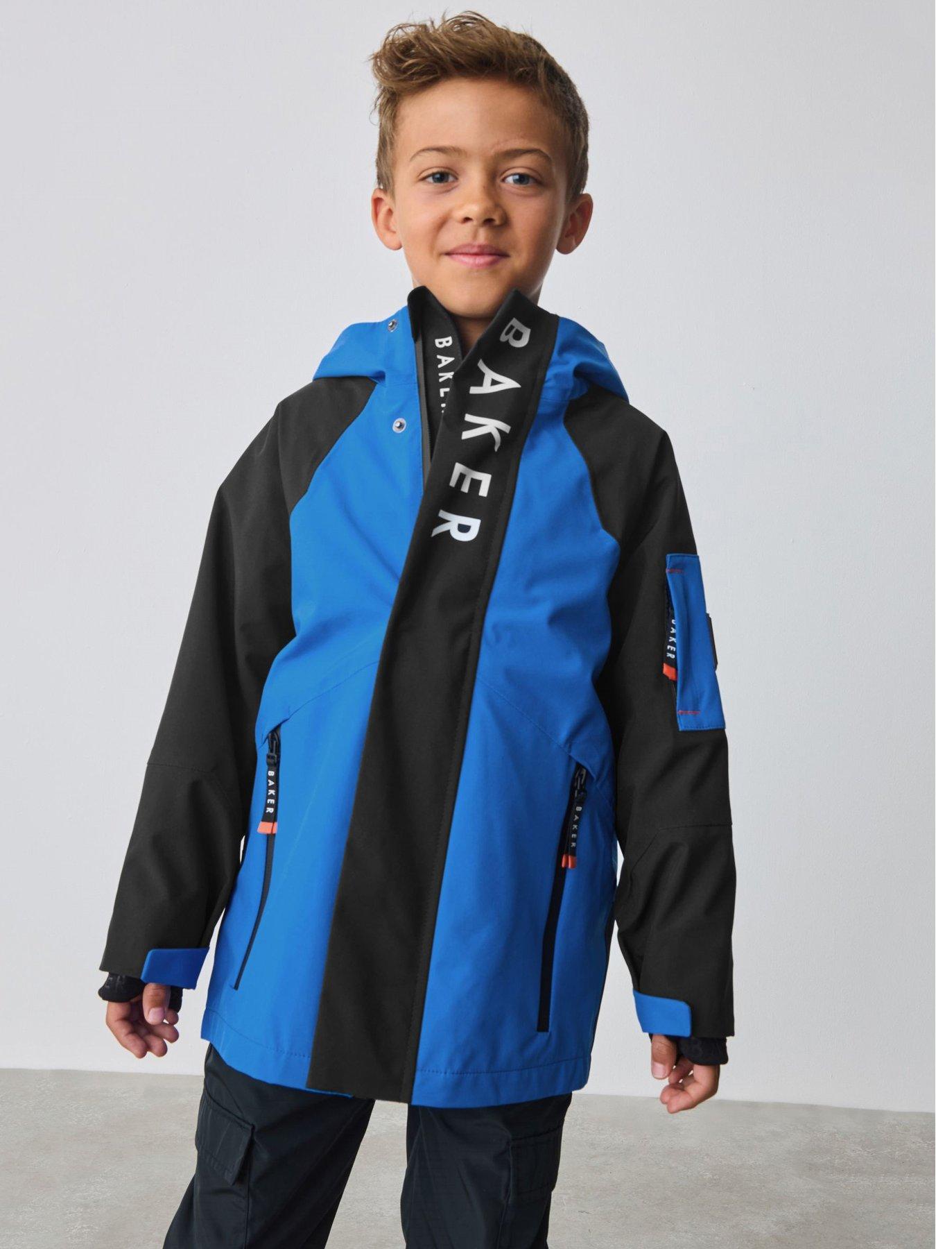 undefined Boys Colour Block Coat - Blue