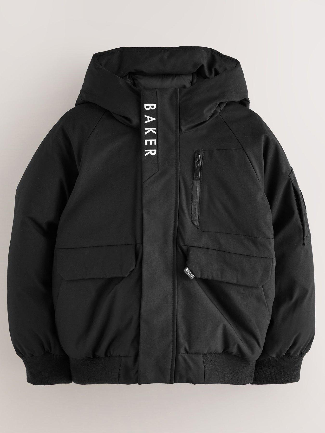undefined Boys Smart Bomber Coat - Black