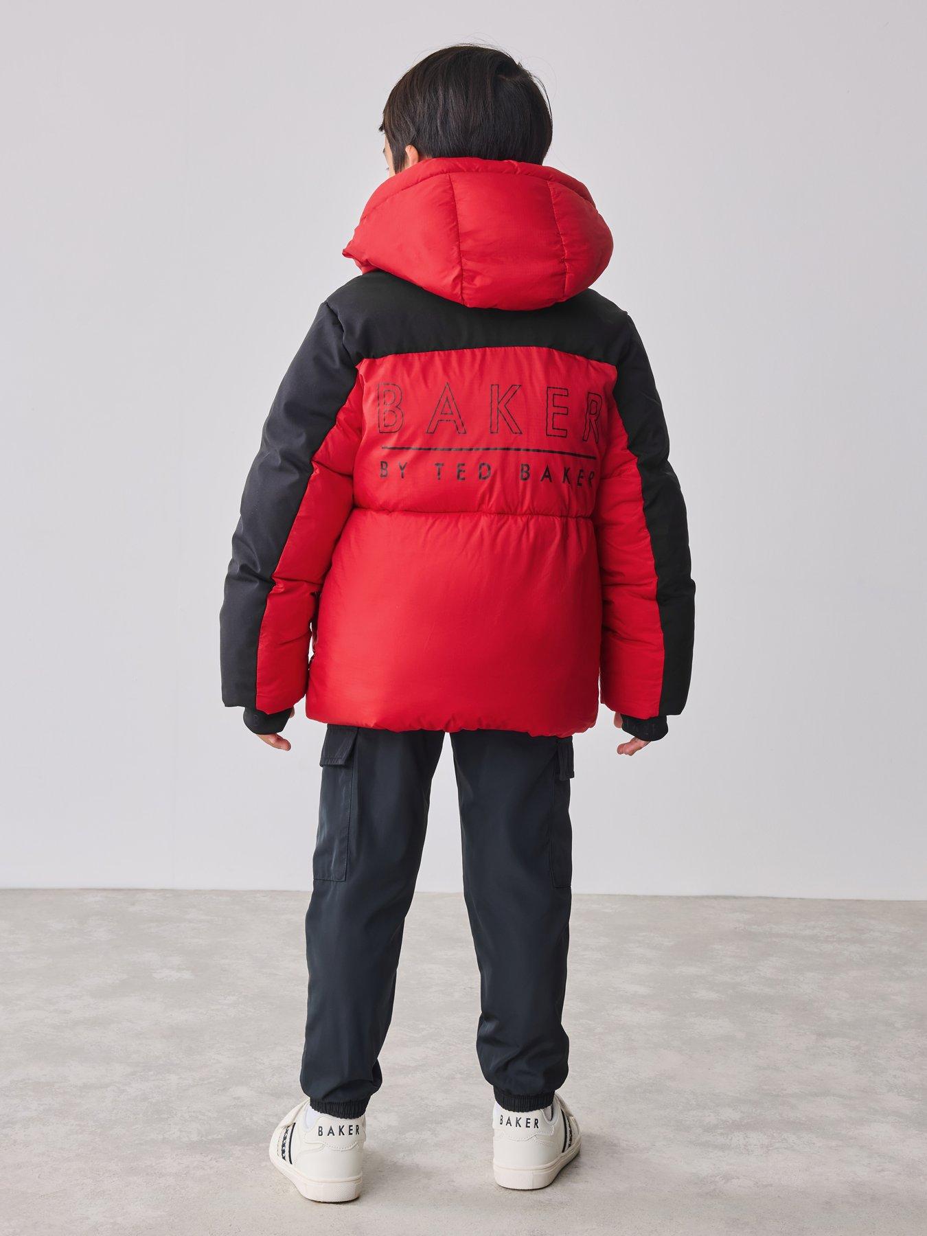 Ted Baker Boys Colourblock Coat- Red Very