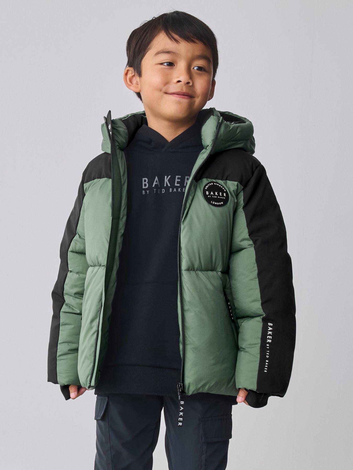 Image 1 of 5 of Ted Baker Boys Colourblock Coat - Green