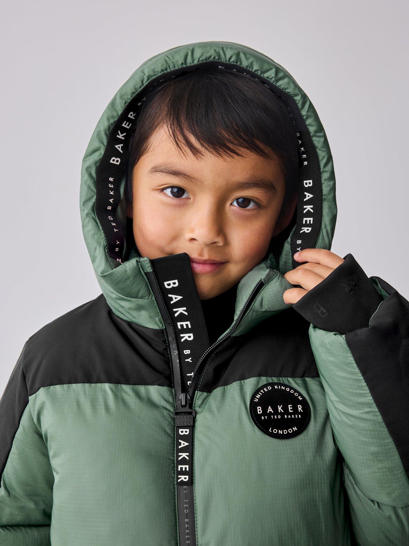 Image 3 of 5 of Ted Baker Boys Colourblock Coat - Green