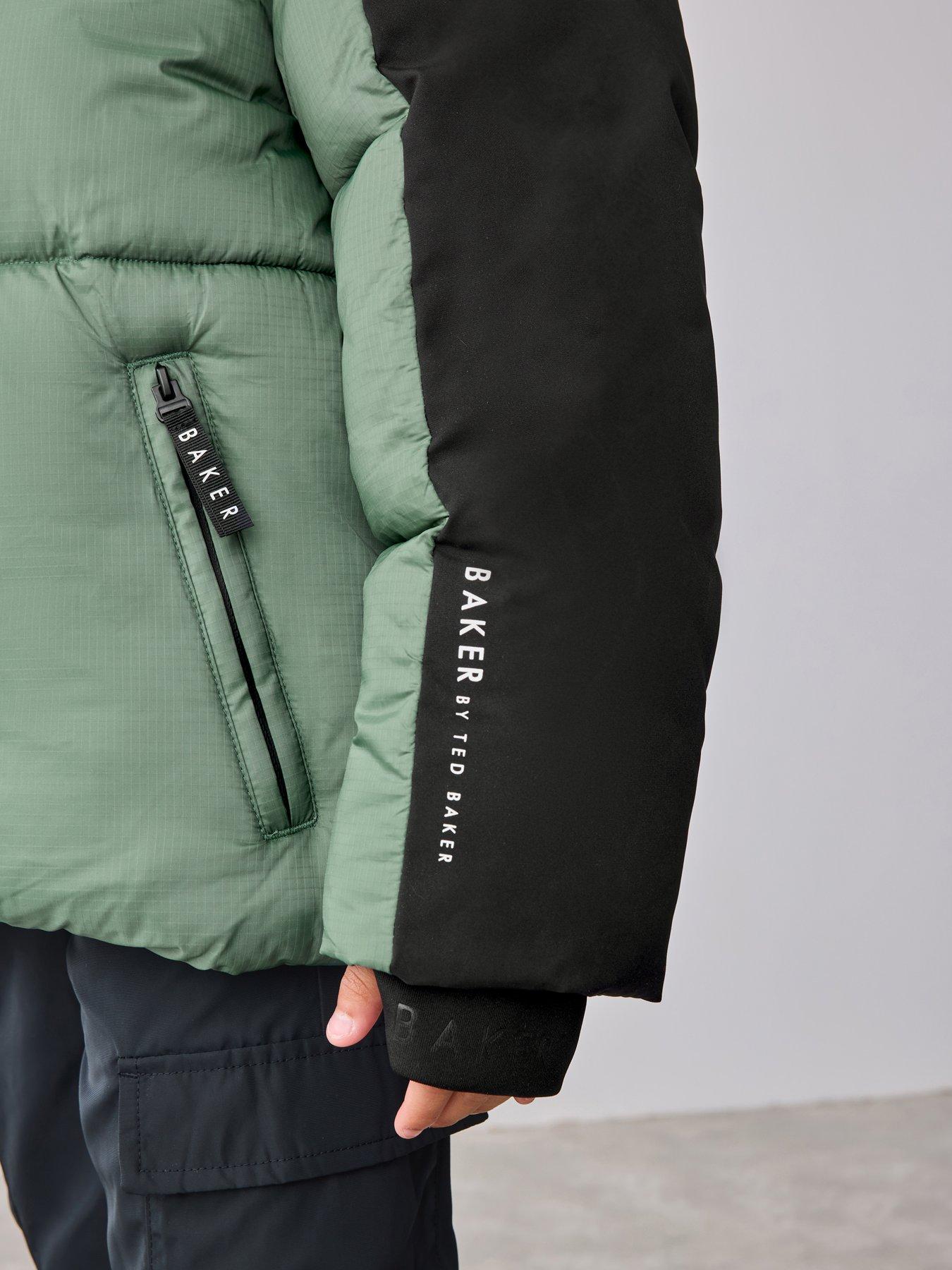 Image 4 of 5 of Ted Baker Boys Colourblock Coat - Green
