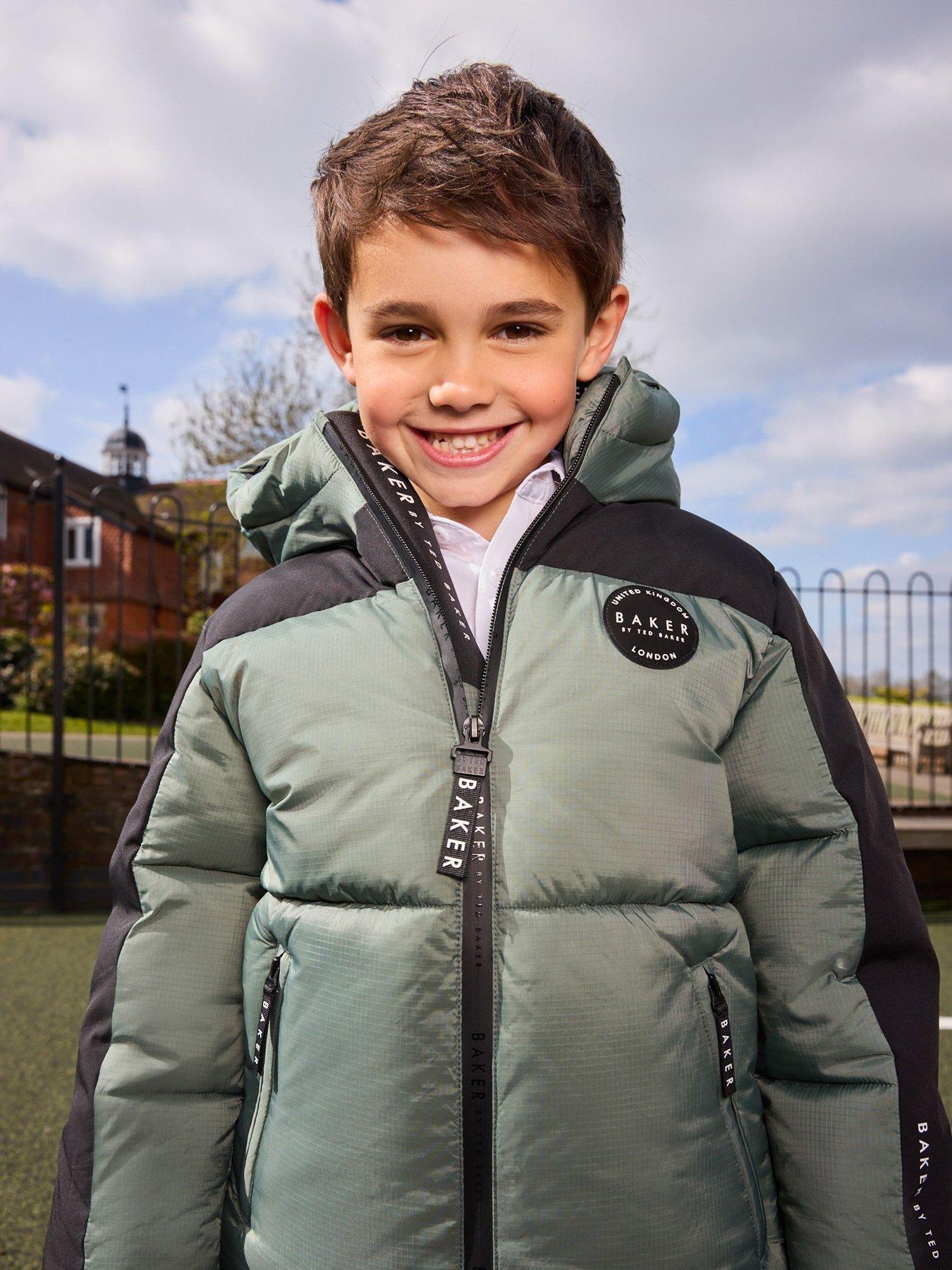 Ted Baker Boys Colourblock Coat - Green | Very