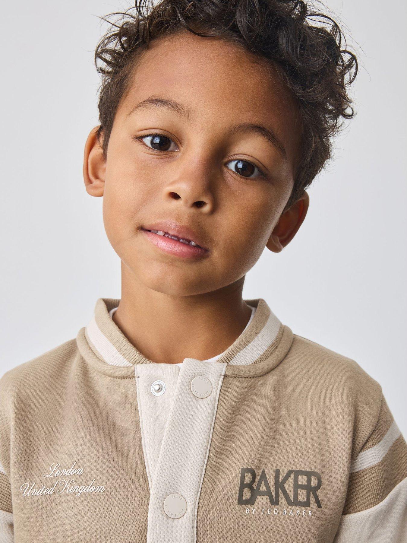 Image 4 of 6 of Ted Baker Boys Varsity Jogger Set - Beige