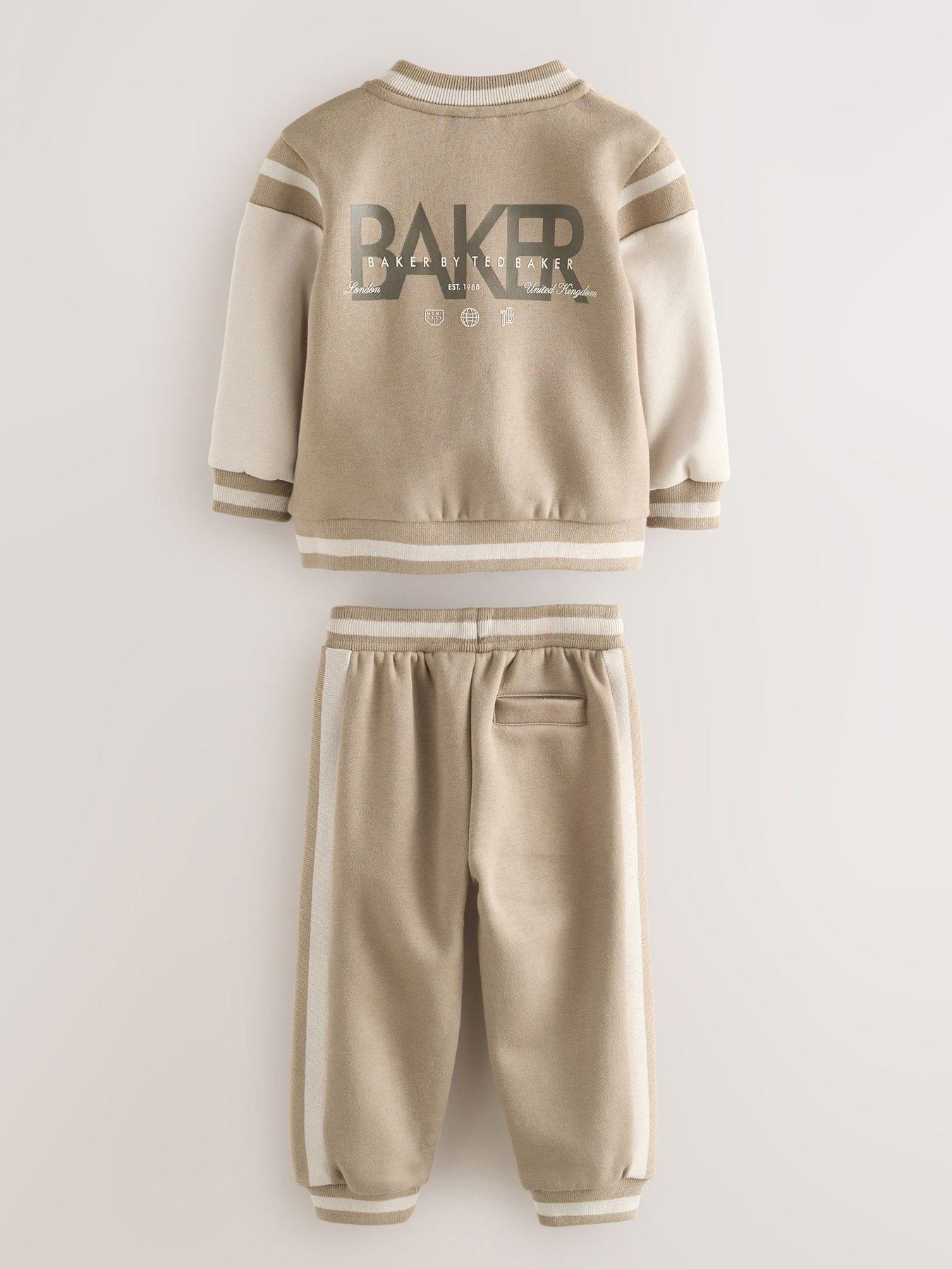 Image 6 of 6 of Ted Baker Boys Varsity Jogger Set - Beige