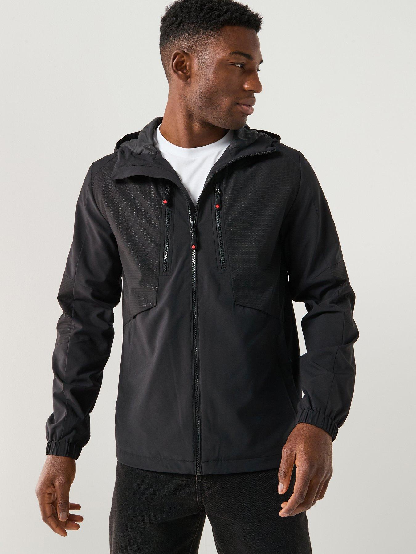 Zavetti Canada Temito Hooded Windbreaker Jacket - Black