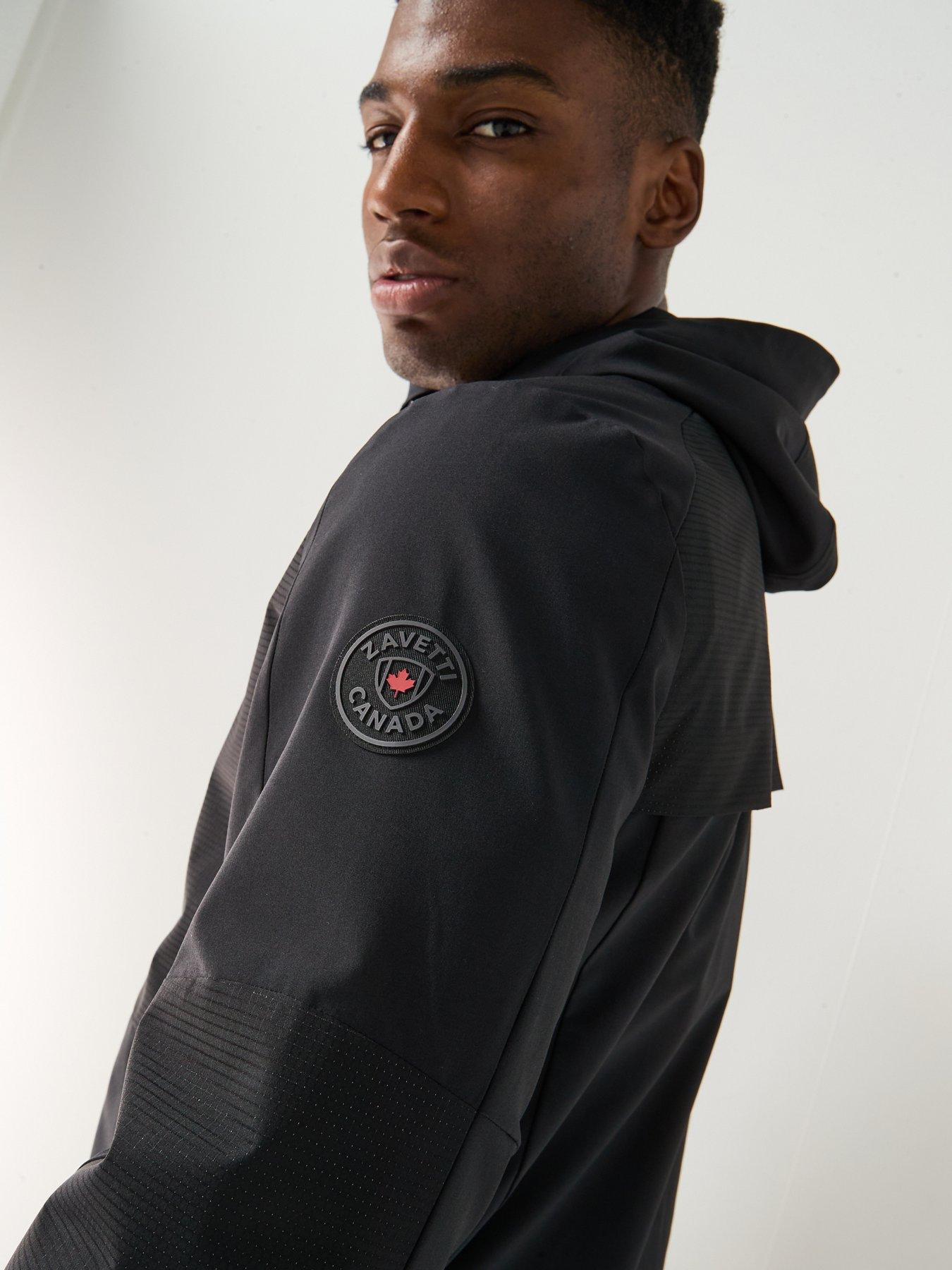 Zavetti Canada Temito Hooded Windbreaker Jacket - Black | Very