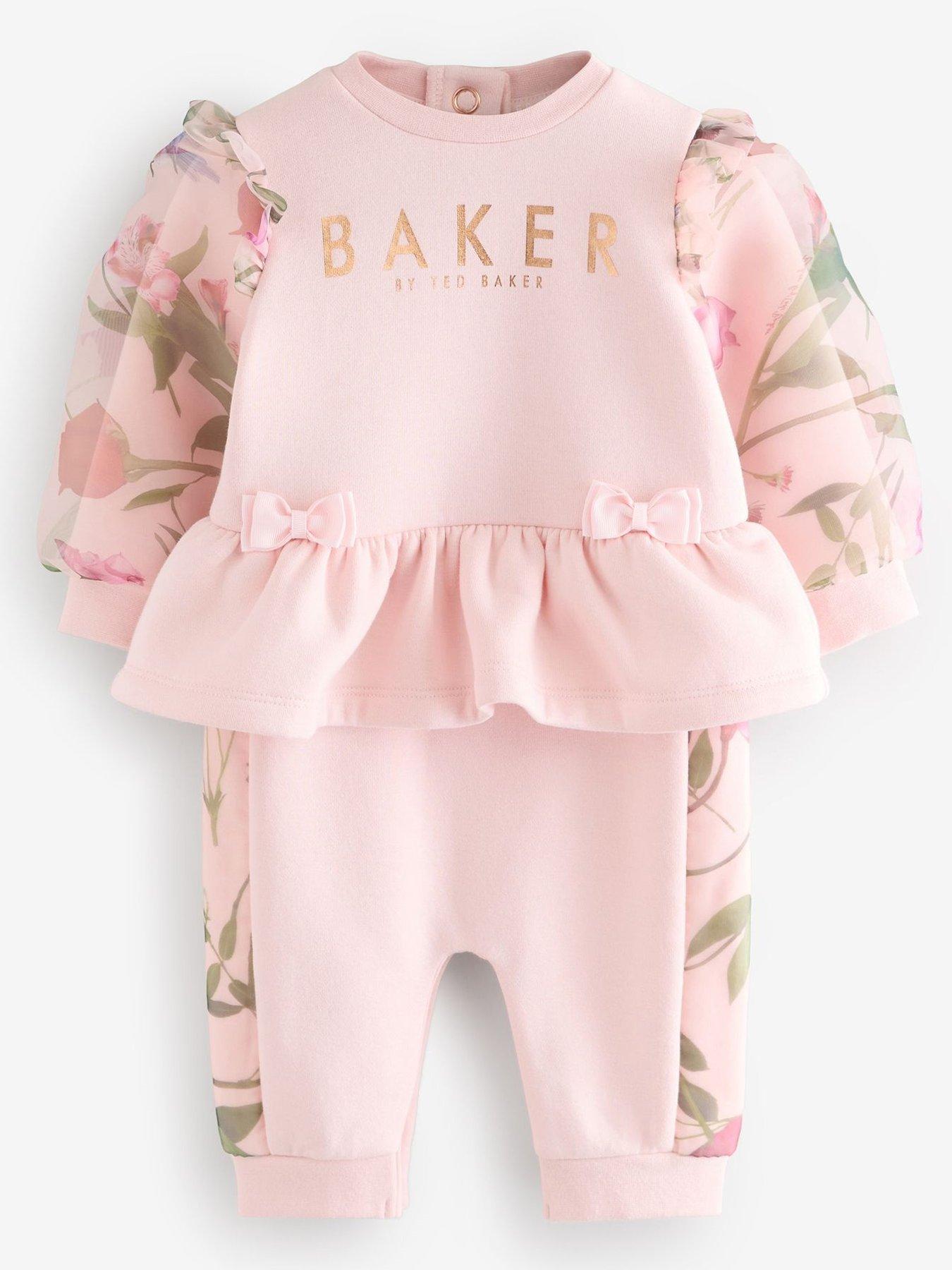 undefined Baby Girls Floral Rompersuit - Pink
