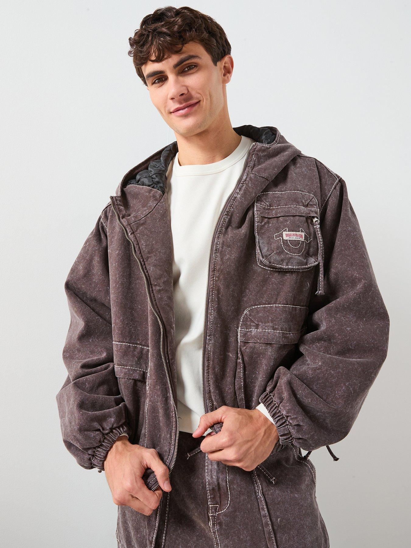 TRUE RELIGION Hooded Workwear Jacket - Brown