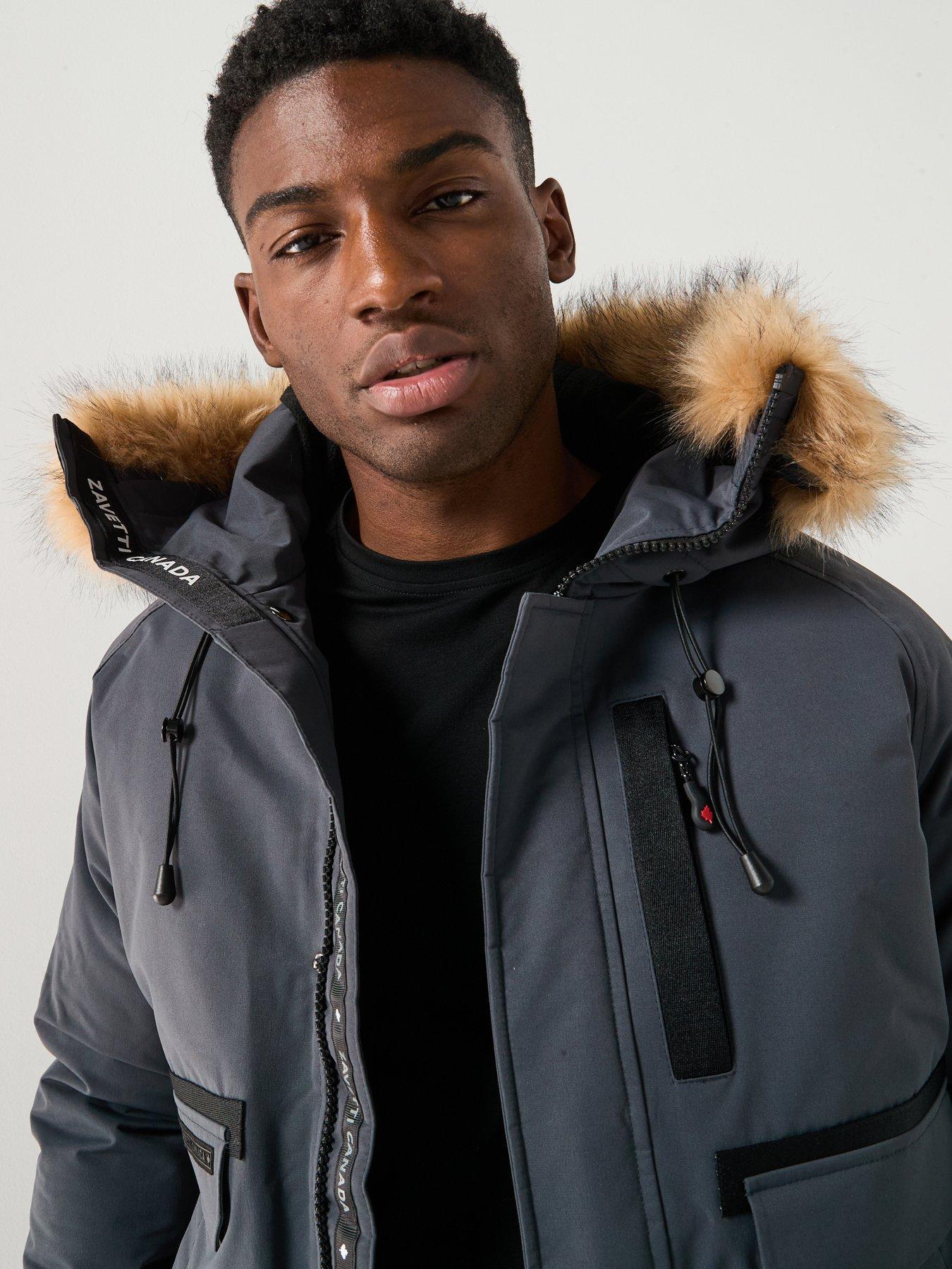 Zavetti Canada Abelli Hooded 2.0 Bomber Jacket - Dark Grey | Very