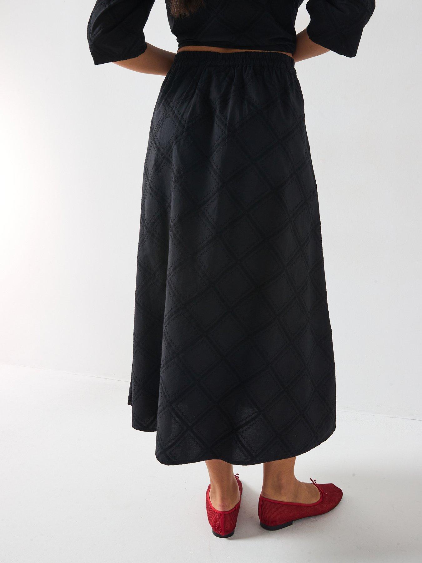 Francis Midi Skirt in Brown