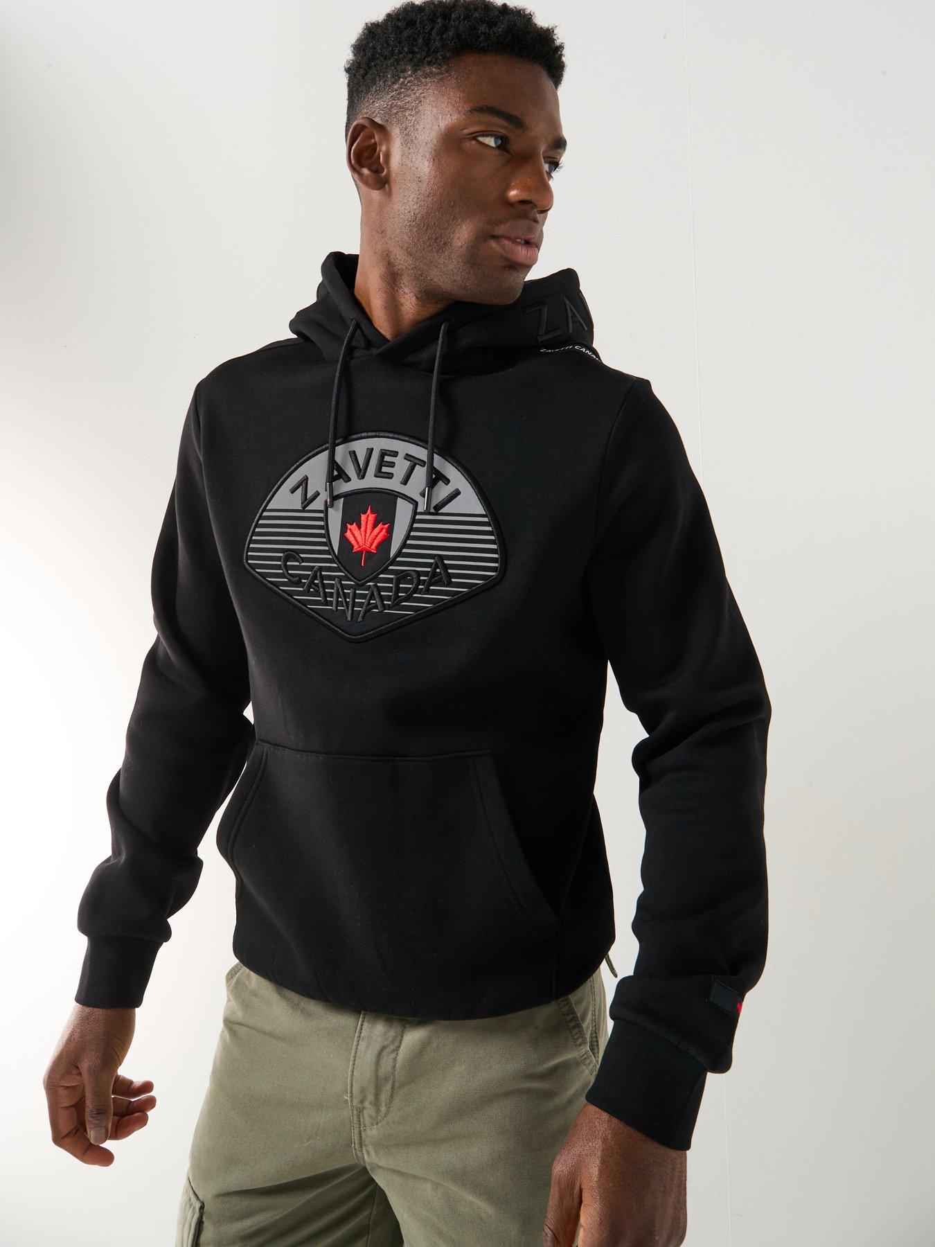 Image 1 of 6 of Zavetti Canada Botticini Classic Large Logo Hoodie - Black