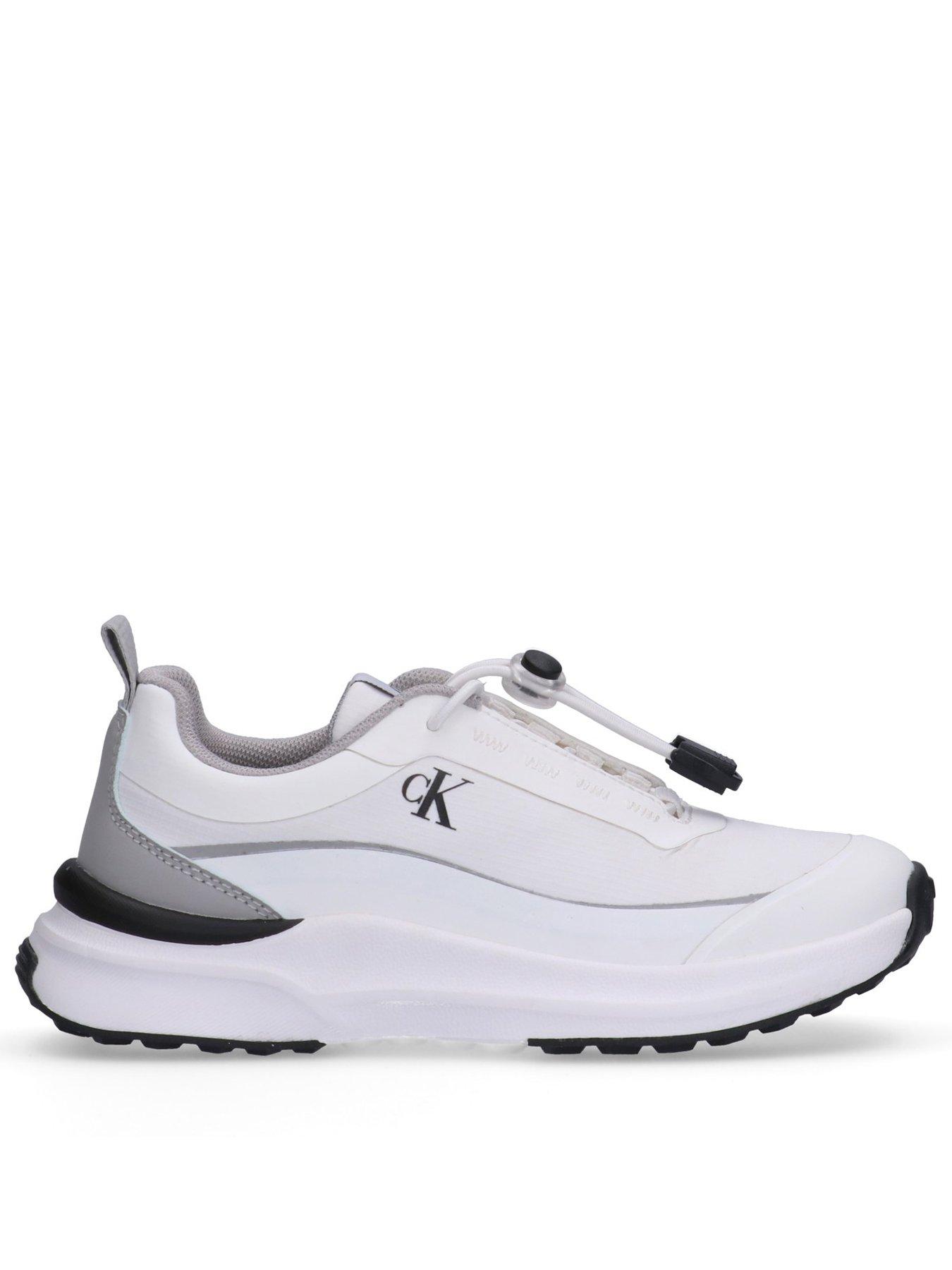 Calvin Klein Jeans Boys Low Cut Lace-Up Trainers - White