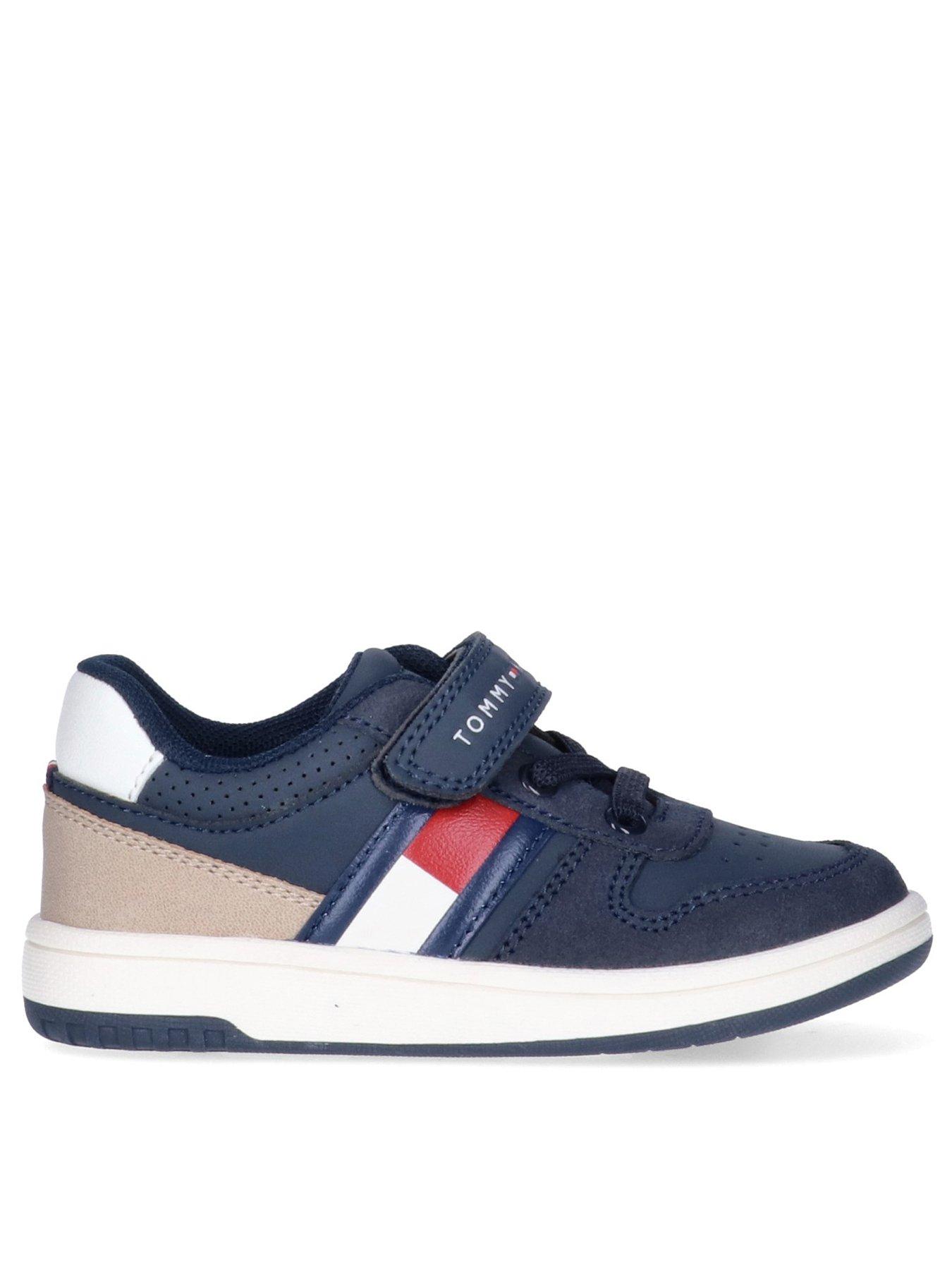 undefined Boys Flag Low Cut Lace-Up/Velcro Trainers - Blue