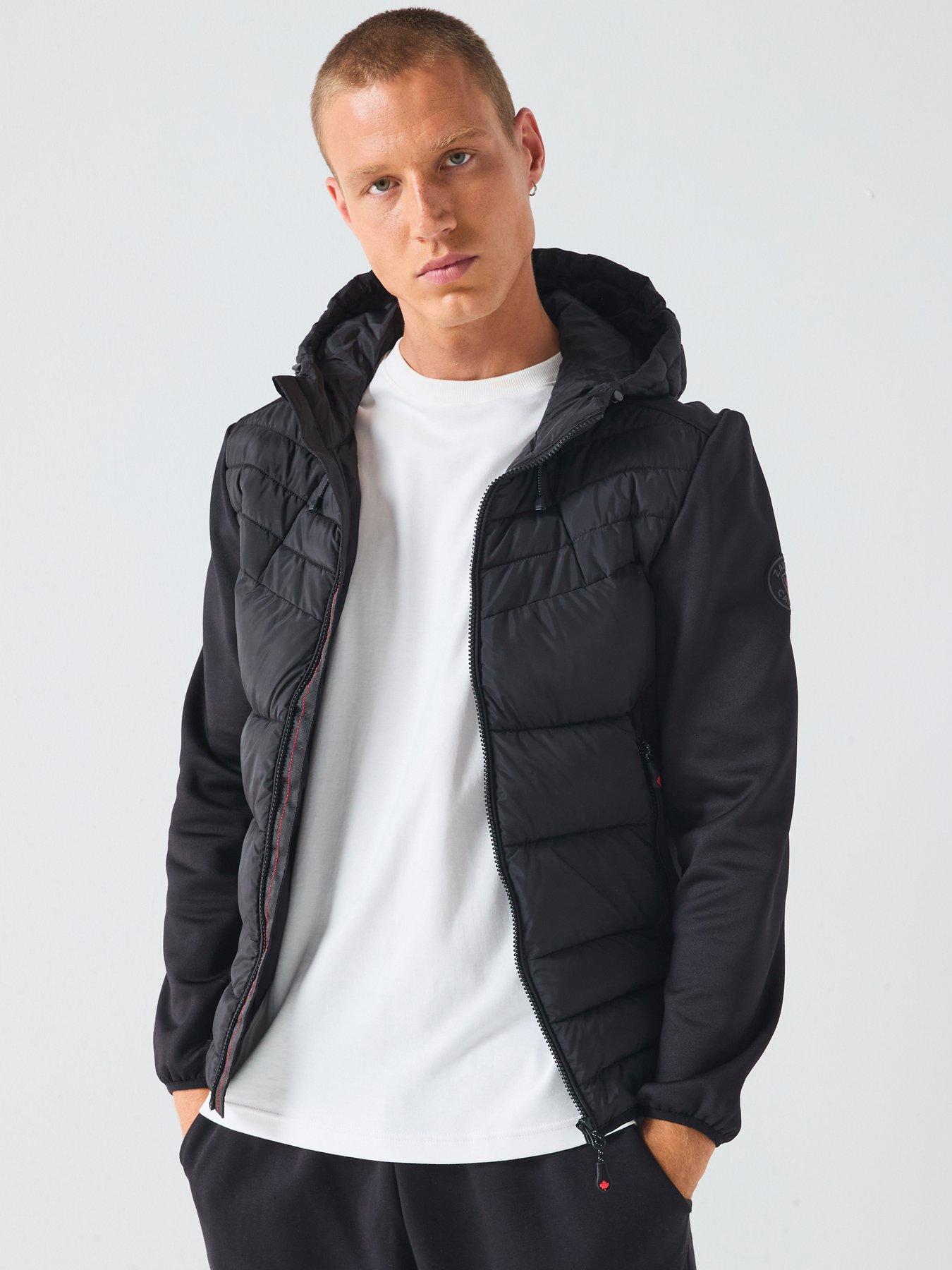 undefined Zavetti Canada Lazino Hybrid Logo Padded Jacket - Black