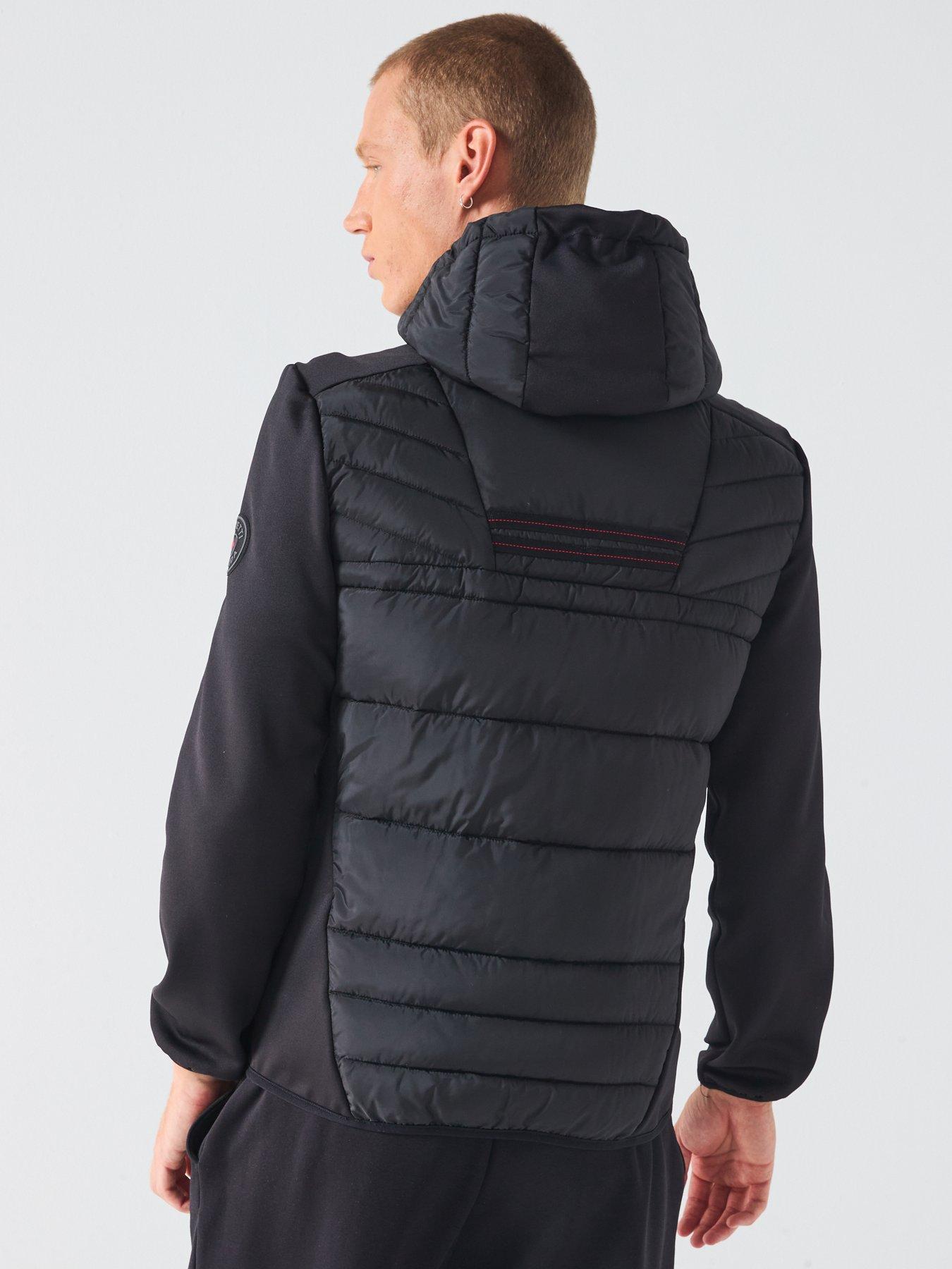 Image 2 of 6 of Zavetti Canada Lazino Hybrid Logo Padded Jacket - Black