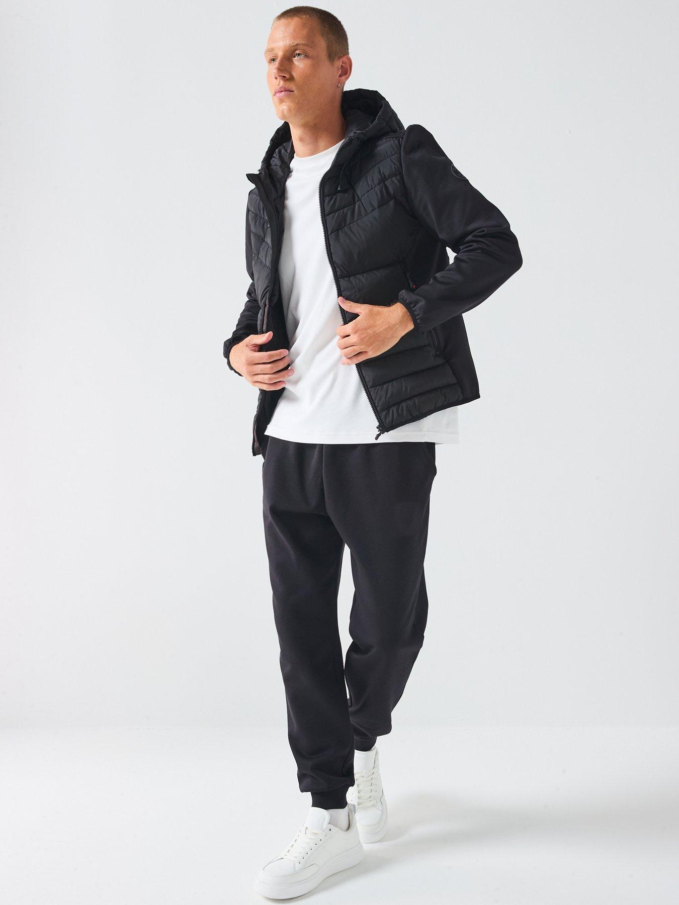 Image 3 of 6 of Zavetti Canada Lazino Hybrid Logo Padded Jacket - Black