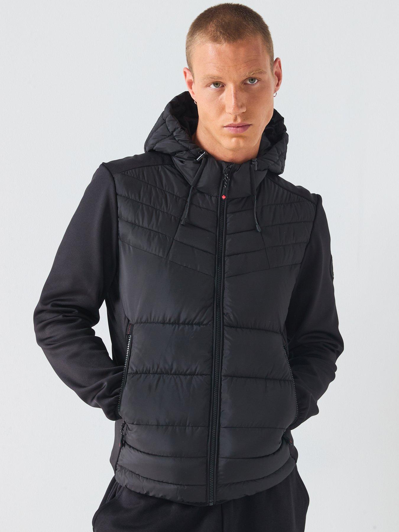Image 5 of 6 of Zavetti Canada Lazino Hybrid Logo Padded Jacket - Black