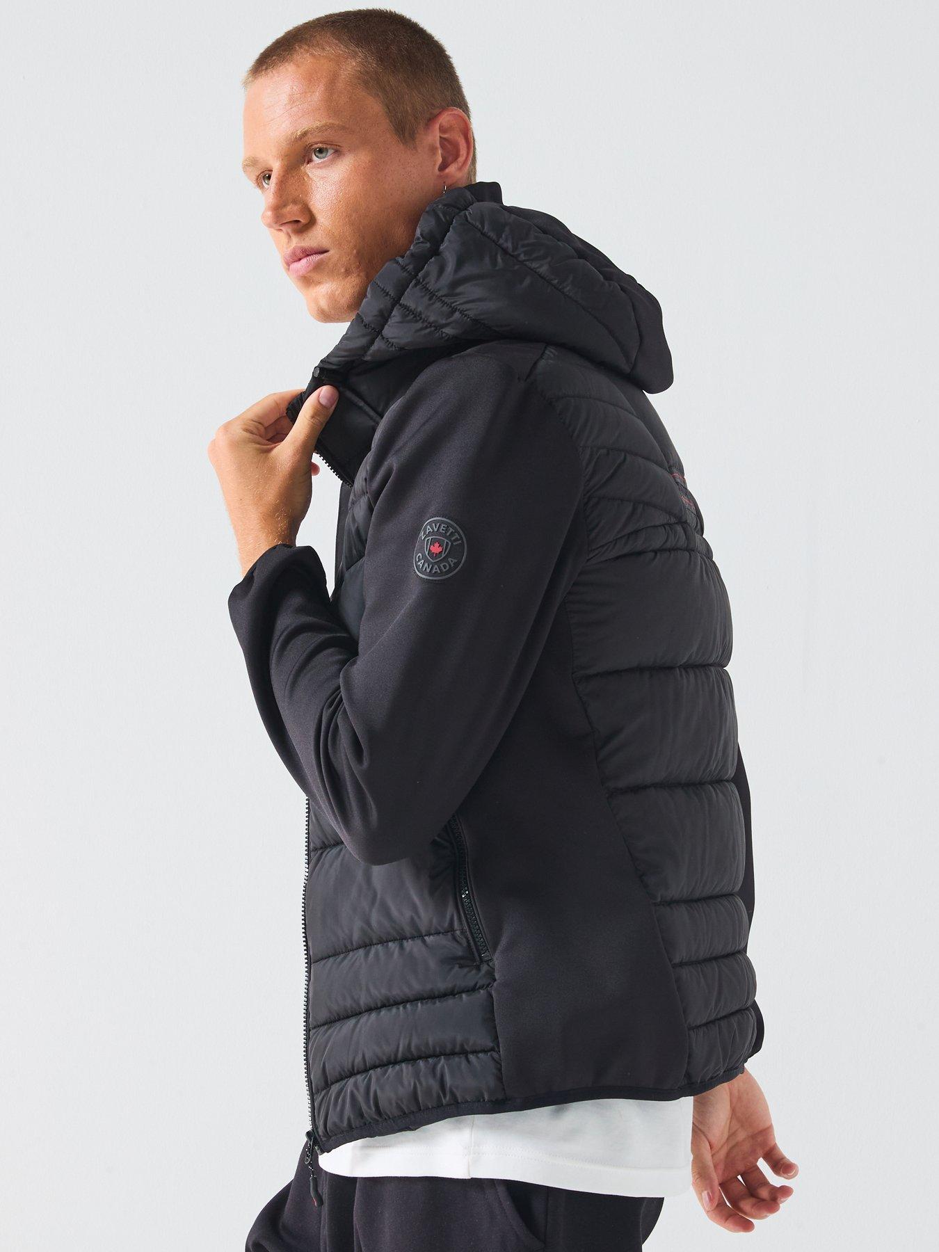 Image 6 of 6 of Zavetti Canada Lazino Hybrid Logo Padded Jacket - Black
