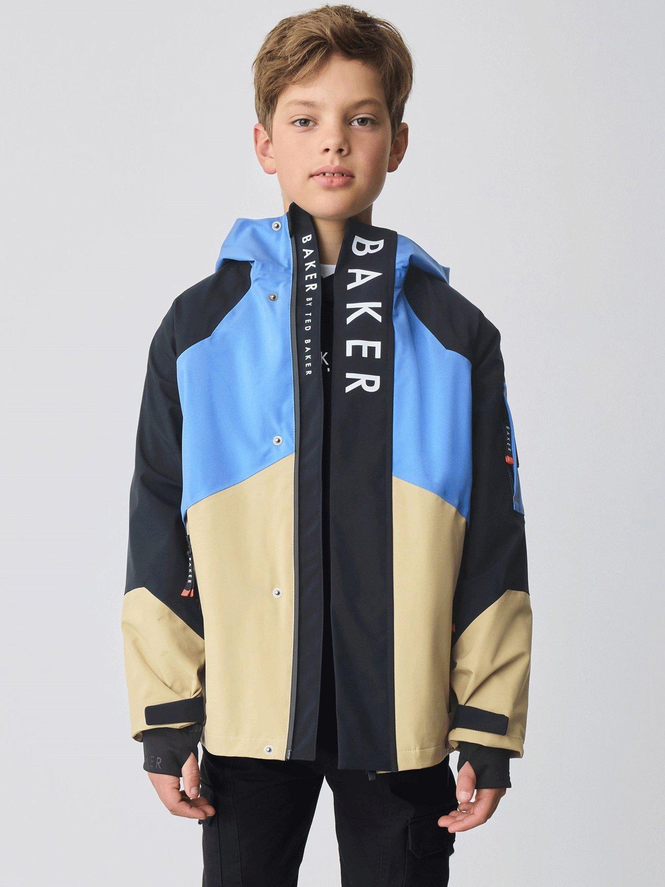 Image 1 of 6 of Ted Baker Boys Colourblock Coat - Beige