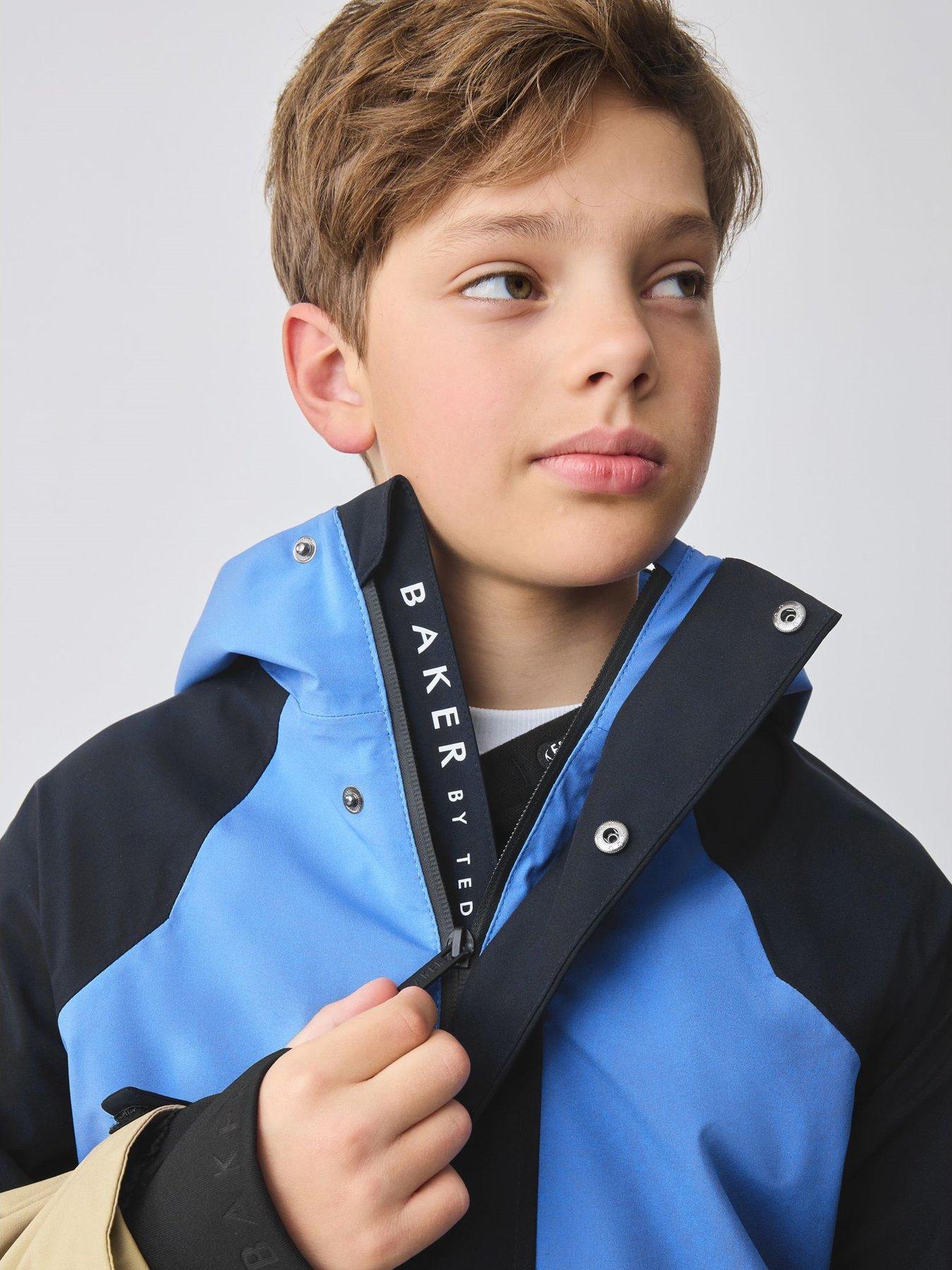 Image 4 of 6 of Ted Baker Boys Colourblock Coat - Beige