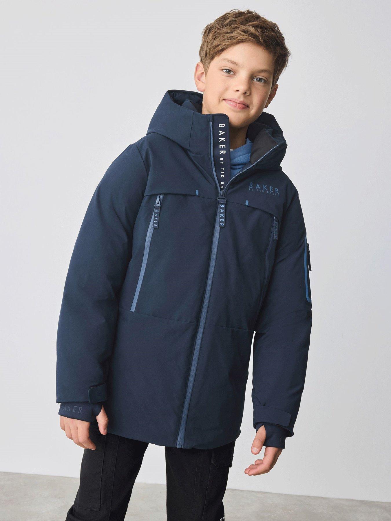 Ted Baker Boys Hybrid Parka Coat Navy Very