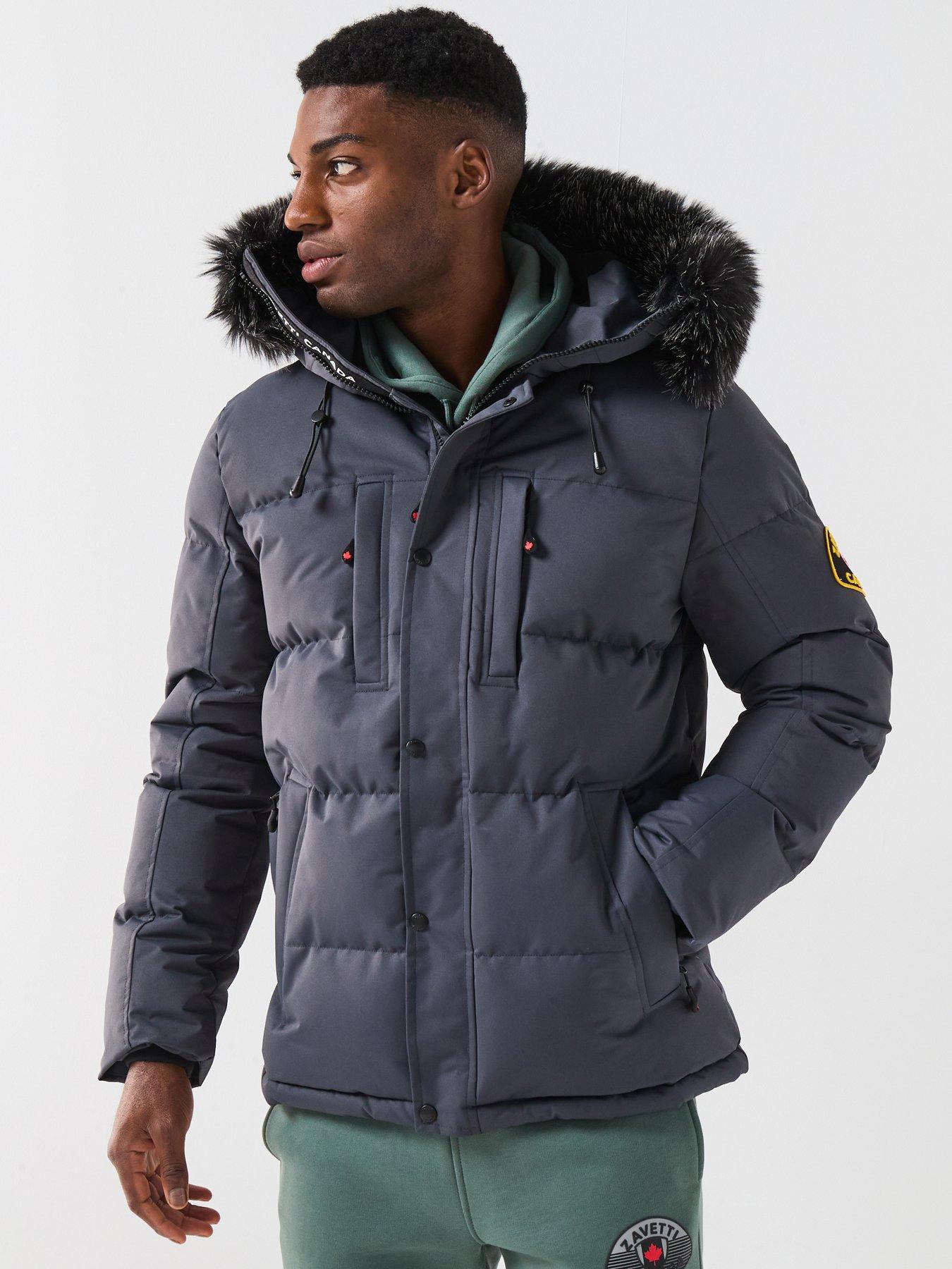 Zavetti Canada Oshawa Padded Parka Coat Dark Grey Very