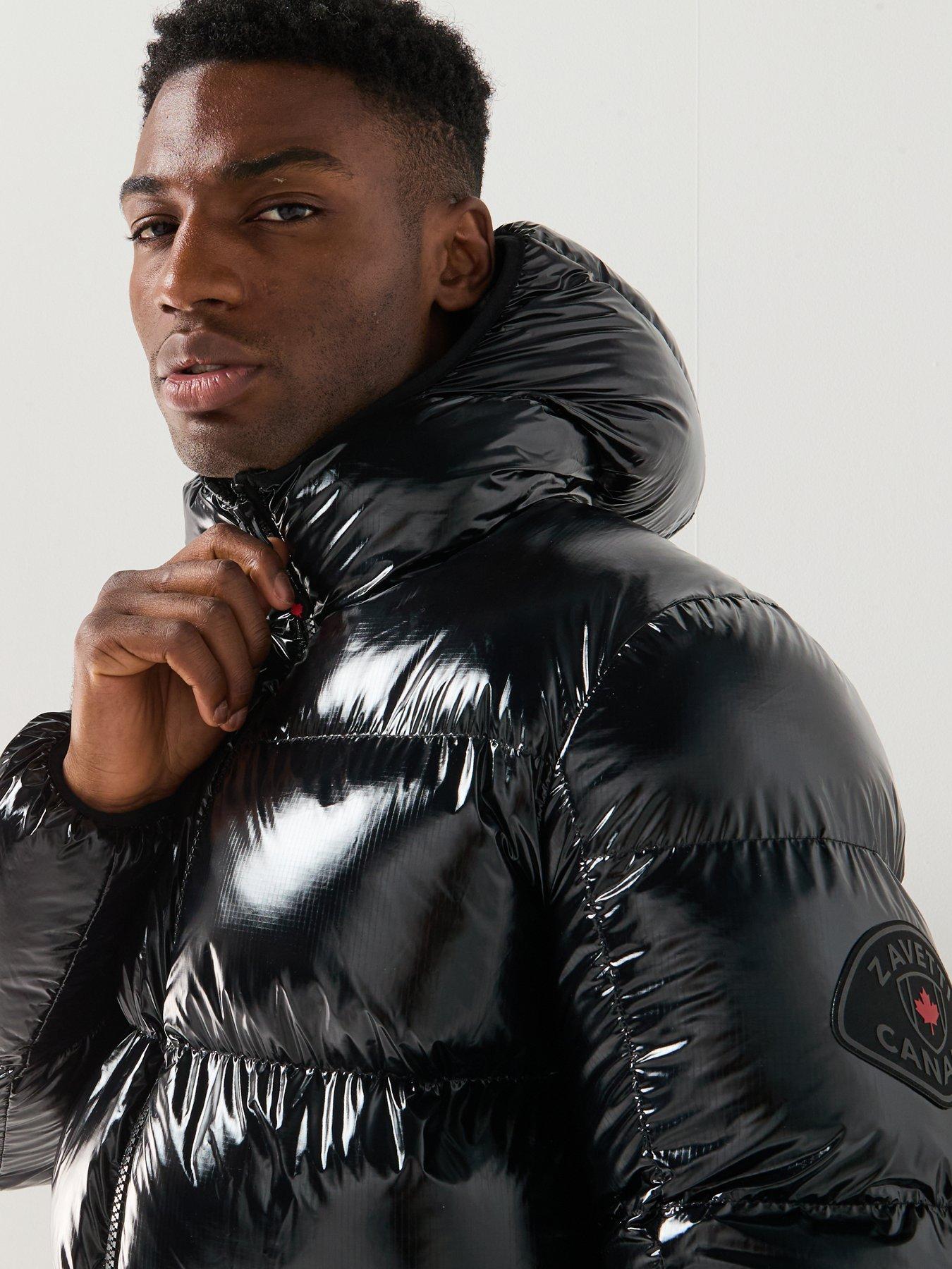 Zavetti Canada Palzino High Shine Padded Coat - Black | Very
