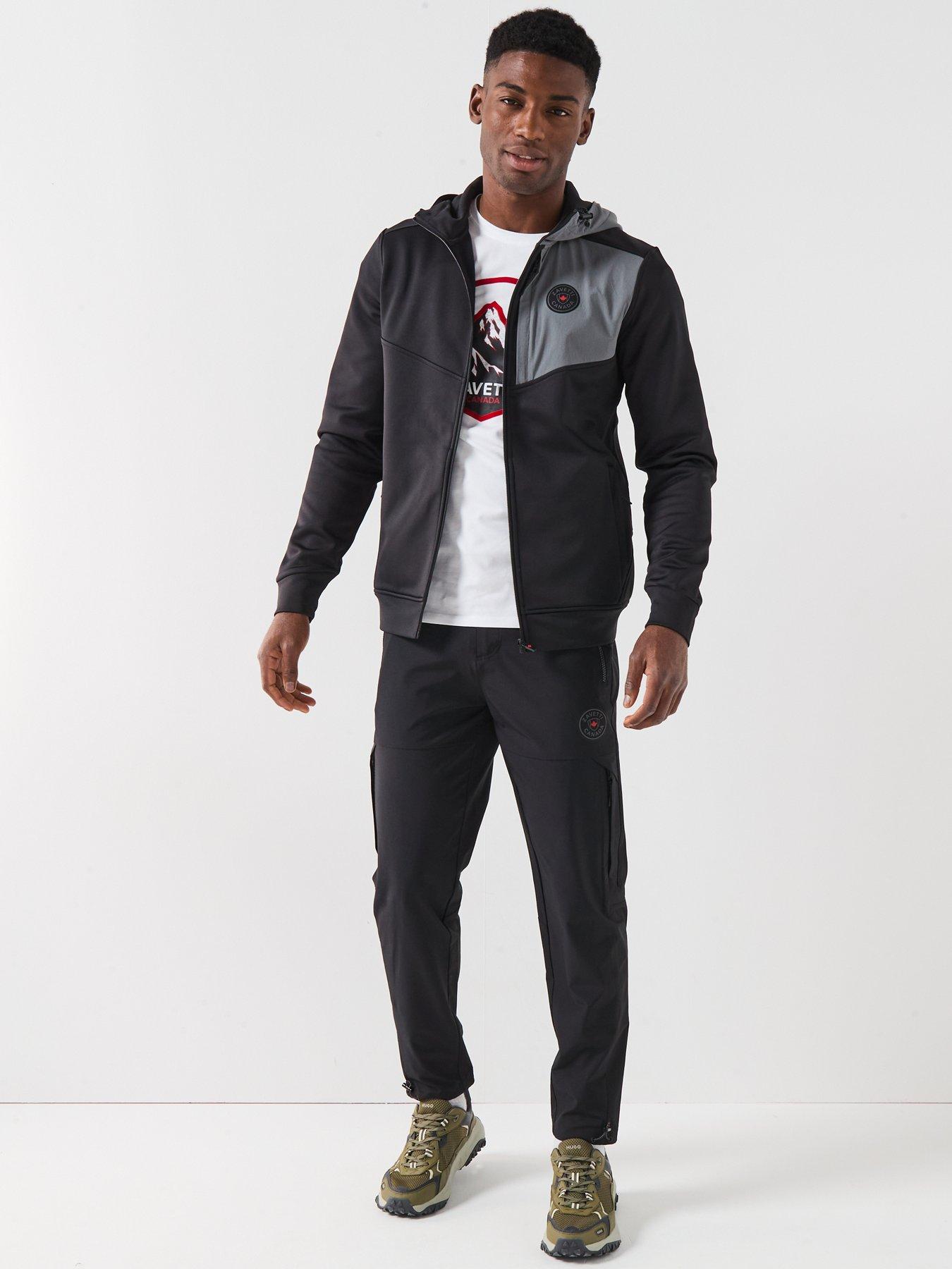 Image 3 of 6 of Zavetti Canada Ronia Zip Through Rubberised Logo Panelled Hoodie - Black